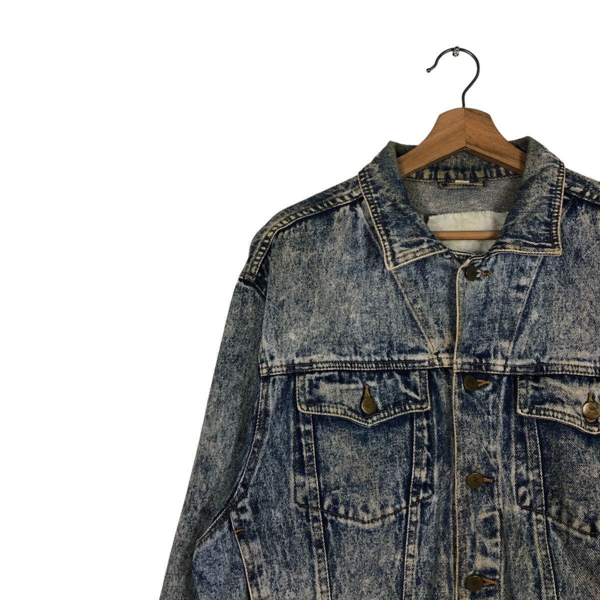 Japanese Brand 🔥CROPPED ACID WASH BIKER JACKET DENIM TEAM LISCH JAPAN Size US M / EU 48-50 / 2 - 9 Thumbnail