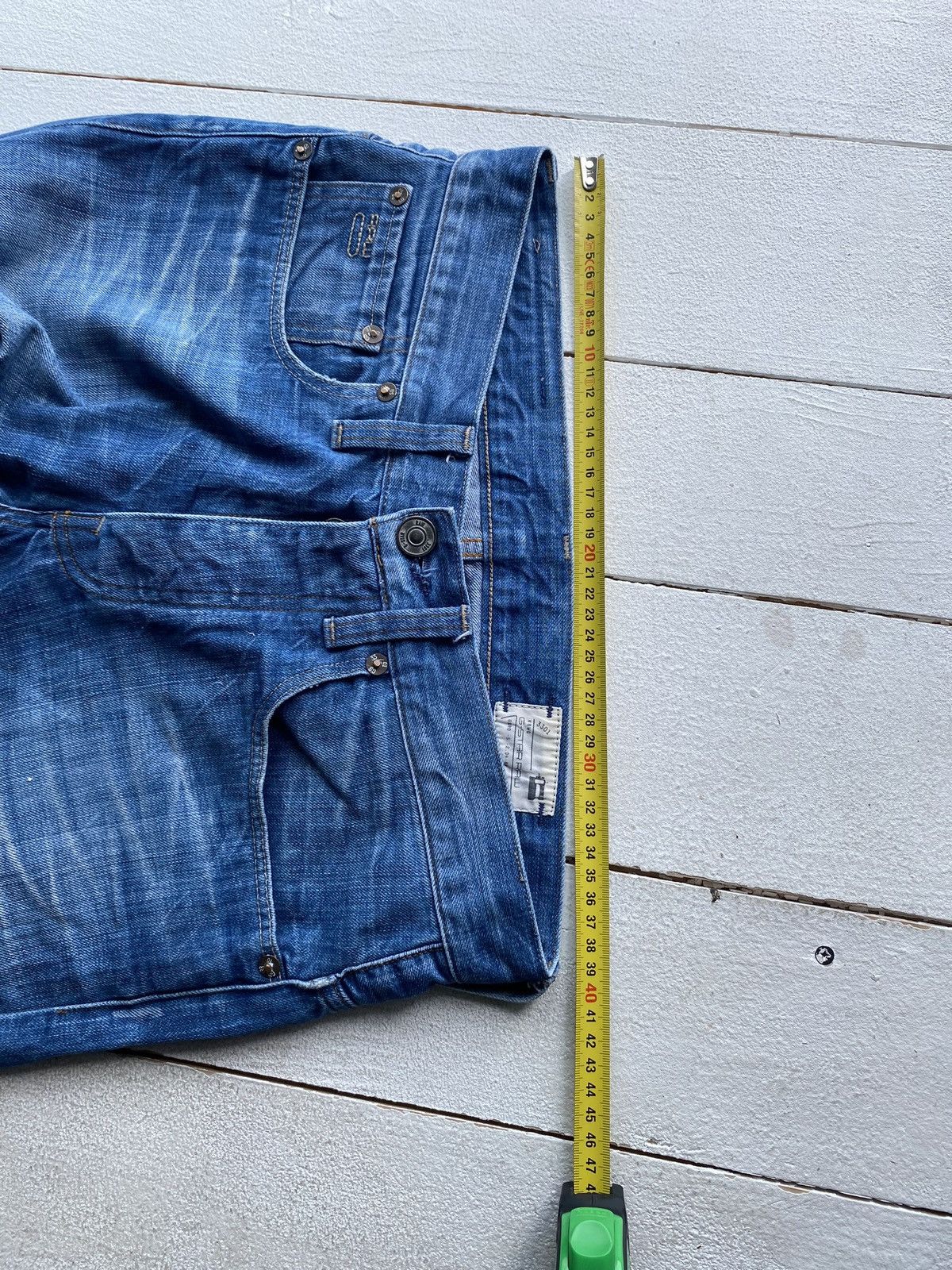 G-Star × Vintage VNTG G Star Raw Blue Gothic Avant Garde Blue Straight Jeans Size US 30 / EU 46 - 8 Thumbnail