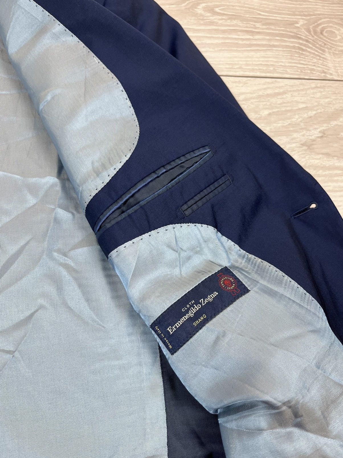 Ermenegildo Zegna Ermenegildo Zegna Vintage Blue Lana Silk Blazer 58 Size Size 50R - 12 Thumbnail