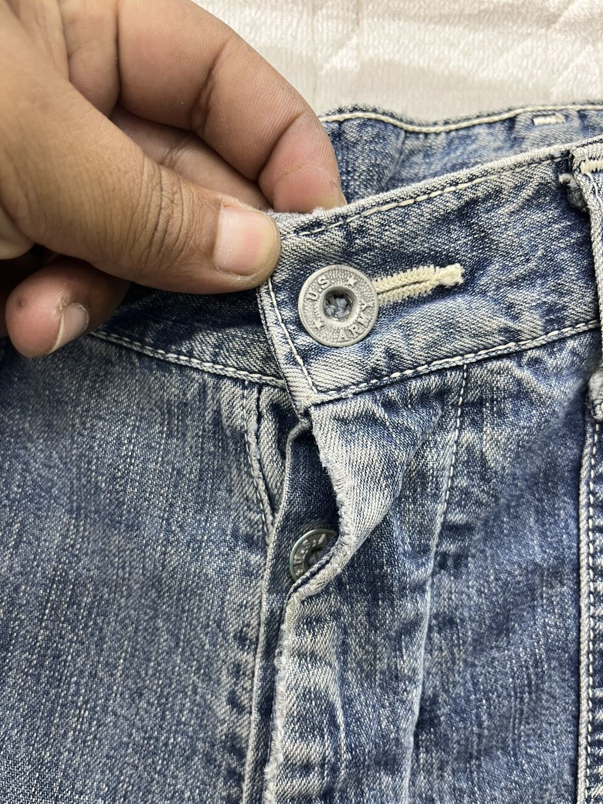 Vintage US ARMY DISTRESSED CARPENTER DENIM Size US 31 - 5 Thumbnail
