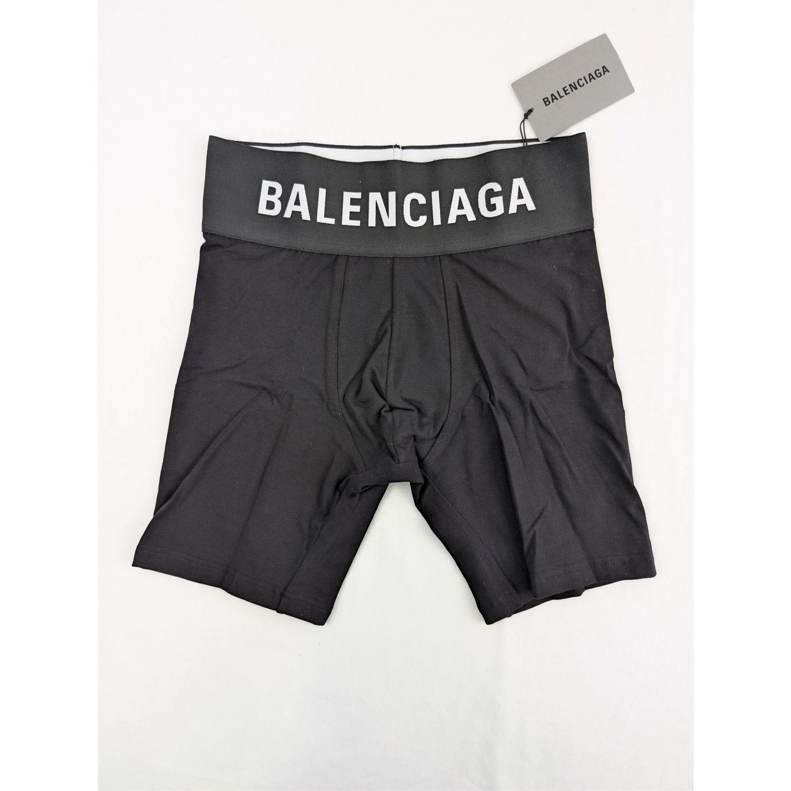 Balenciaga o1rshd1 Q:2 / Size: XL / Midway Boxer Brief Shorts in Black Size US 36 / EU 52 - 1 Thumbnail