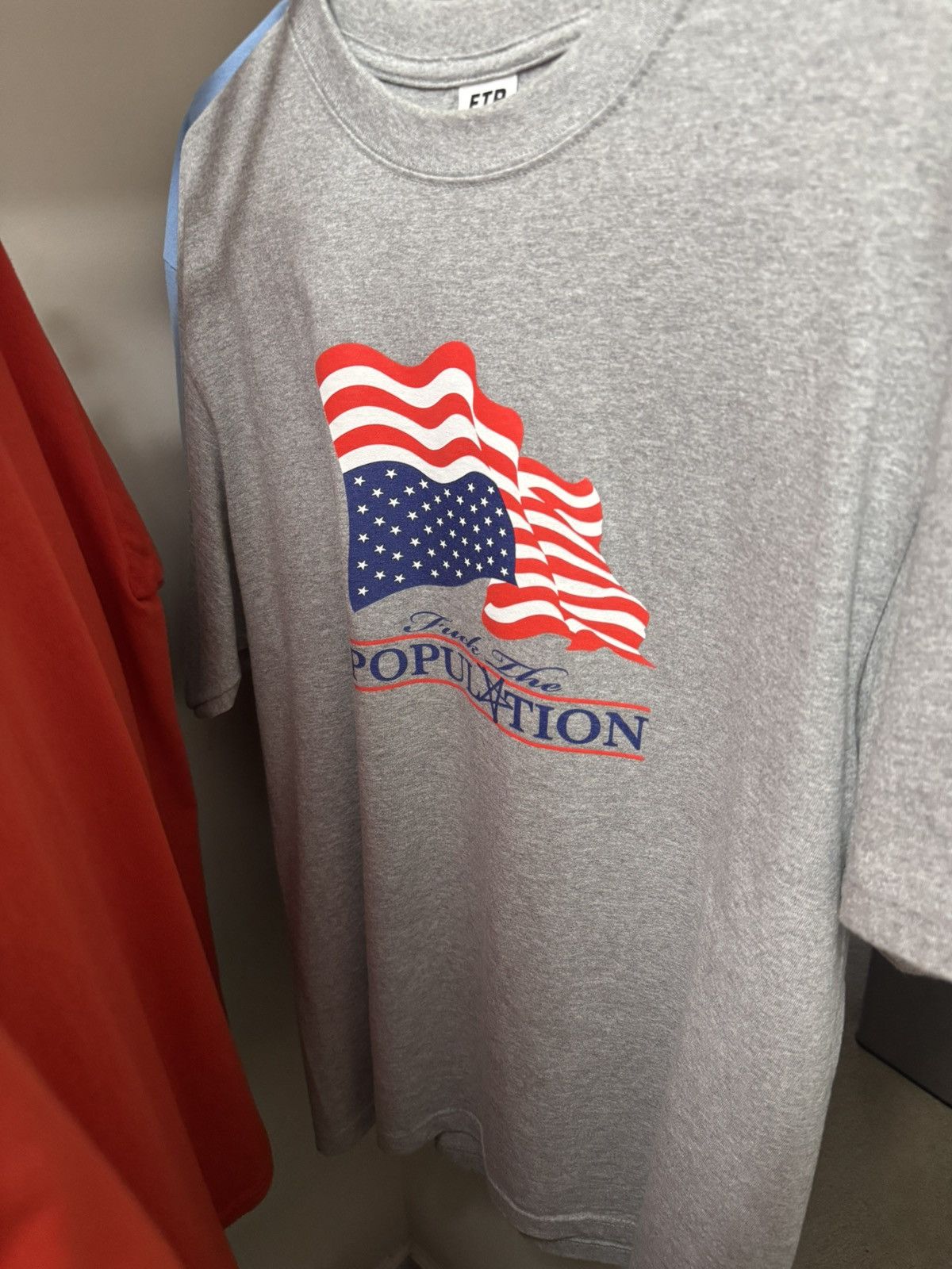 Fuck The Population FTP Distress Flag Tee gray large Size US L / EU 52-54 / 3 - 1 Thumbnail