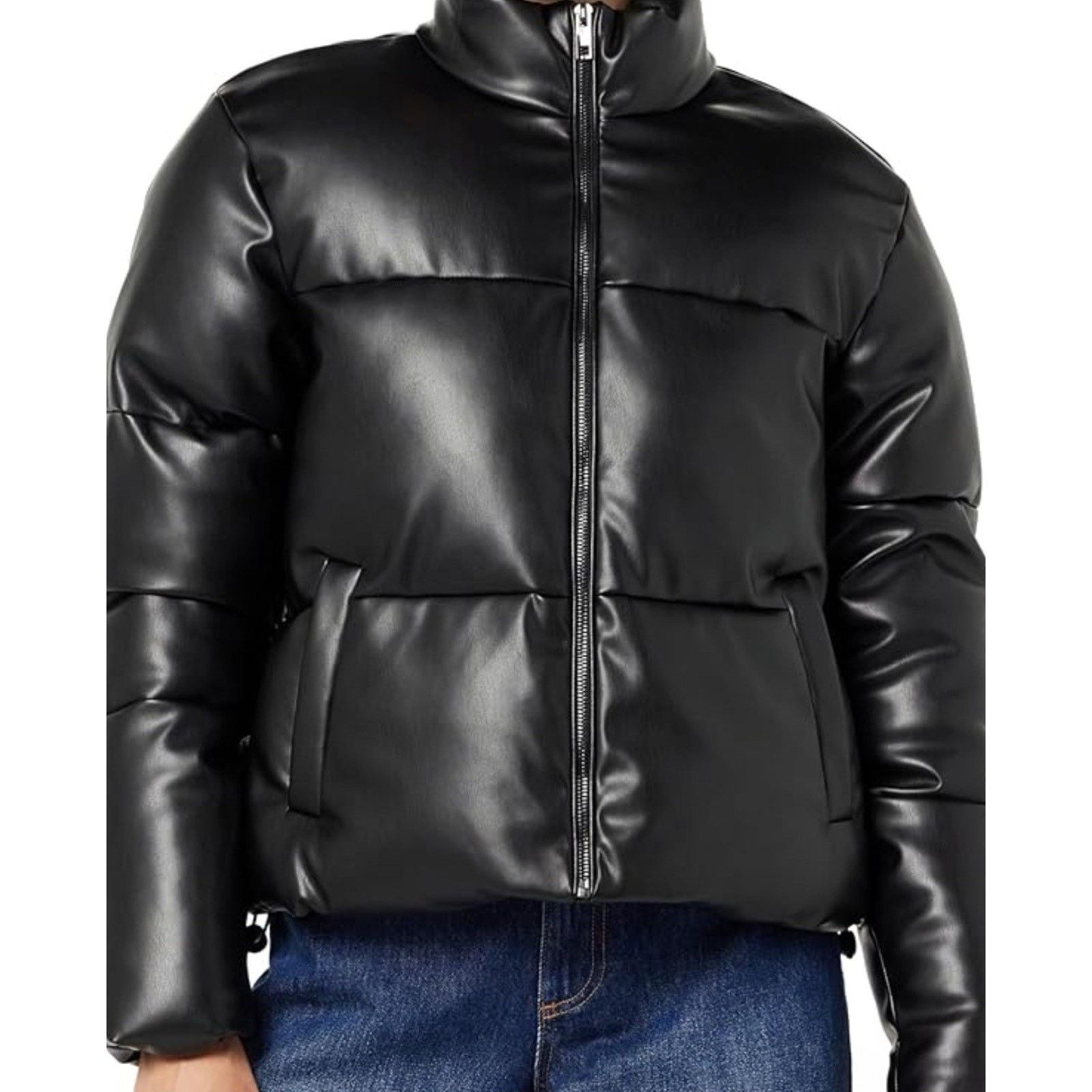 Other The Drop Priscilla Vegan Leather Puffer Black S NWT Size S / US 4 / IT 40 - 1 Thumbnail
