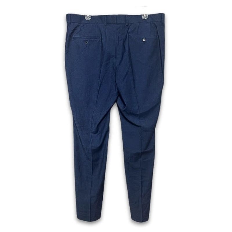 Savile Row Savile Row Brixton Dress Pants Mid Rise Flat Front Blue 38W Size US 38 / EU 54 - 4 Thumbnail