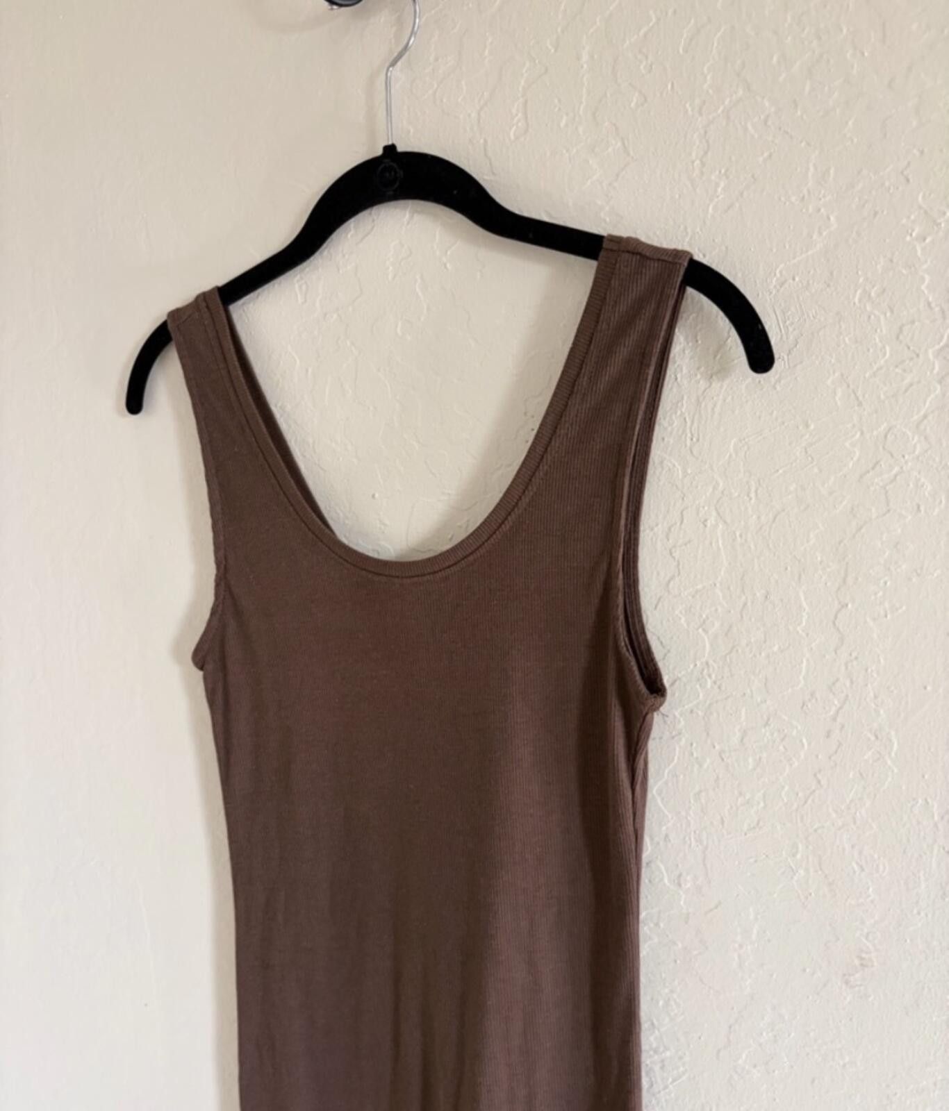 Other Ambiance Sleeveless Ribbed Midi Dress in Browny Size L / US 10 / IT 46 - 2 Thumbnail