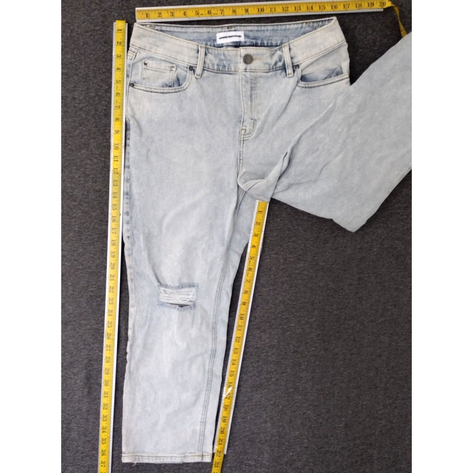 Vintage Lane Bryant Jeans Women's 14 Flex Magic Waistband Light Blue Denim Straight 5-Pocket High Rise Mens Womens Girls? Size 36" / US 14 / IT 50 - 4 Thumbnail