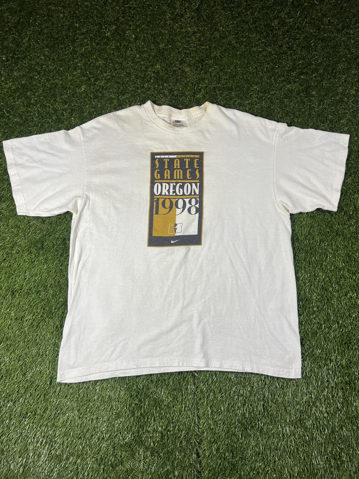 Nike Vintage 90s Oregon State Games Nike Track Olympics Sport Tee Size US L / EU 52-54 / 3 - 1 Thumbnail