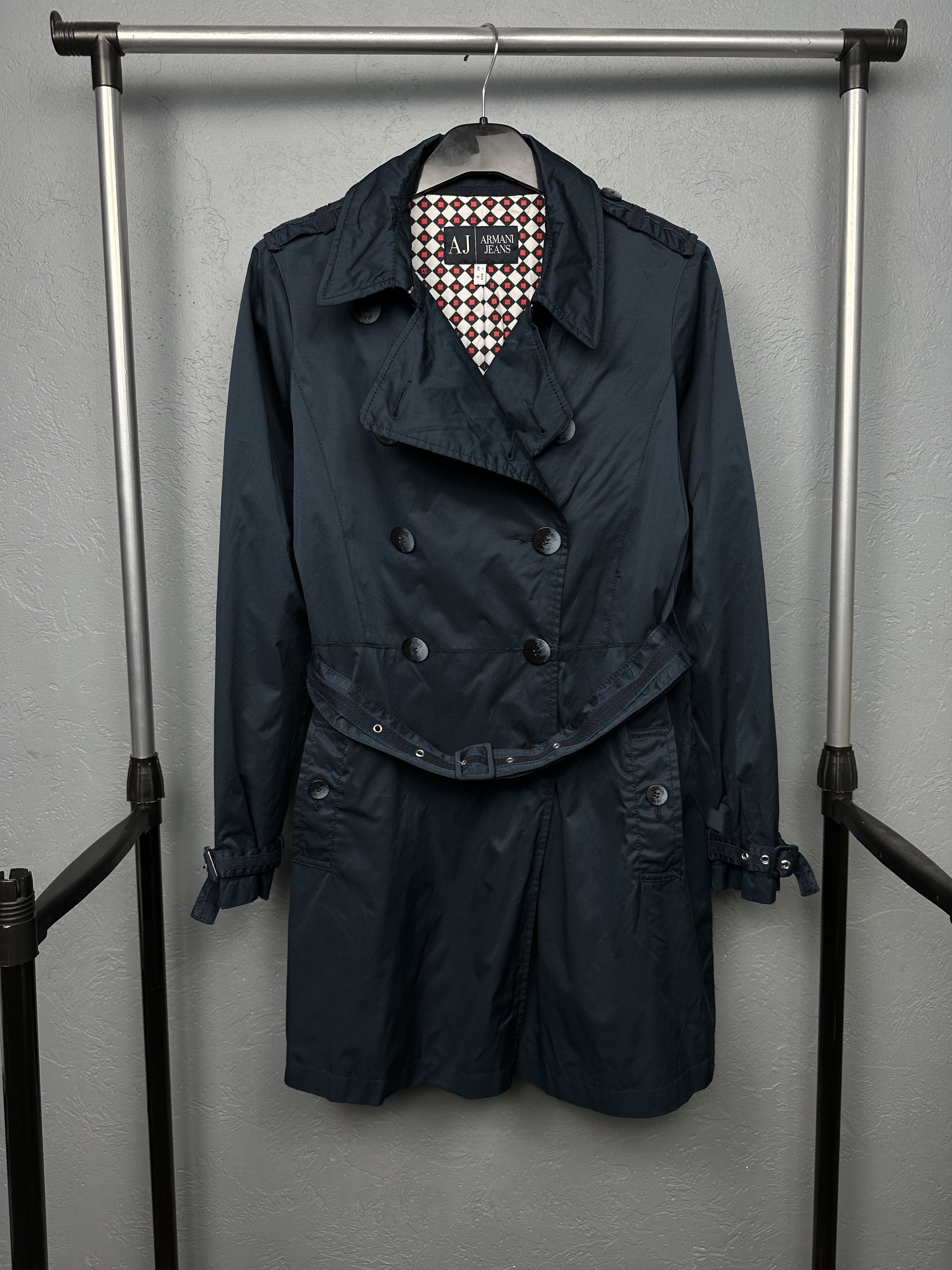 Armani Armani Jeans Vintage Womens Trench Coat Jacket Size M / US 6-8 / IT 42-44 - 1 Thumbnail