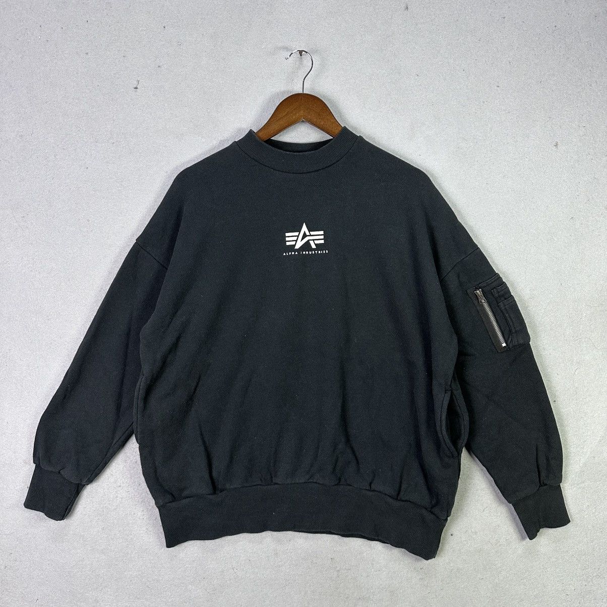 Alpha Industries Alpha Industries Black Crewneck Sweatshirt Size US L / EU 52-54 / 3 - 1 Thumbnail