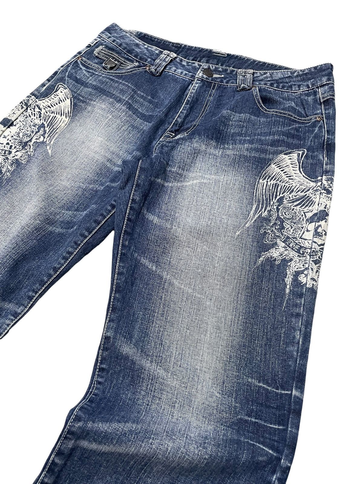 Hysteric Glamour × Japanese Brand × Red Monkey undercover gothic wing skull style baggy loose jeans Size US 34 / EU 50 - 7 Thumbnail