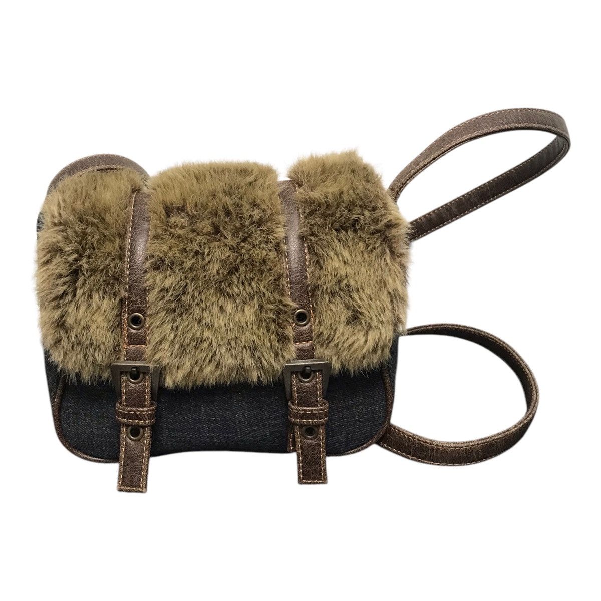 Hysteric Glamour × If Six Was Nine × Japanese Brand Denim Mink Fur SlingBag Size ONE SIZE - 2 Thumbnail