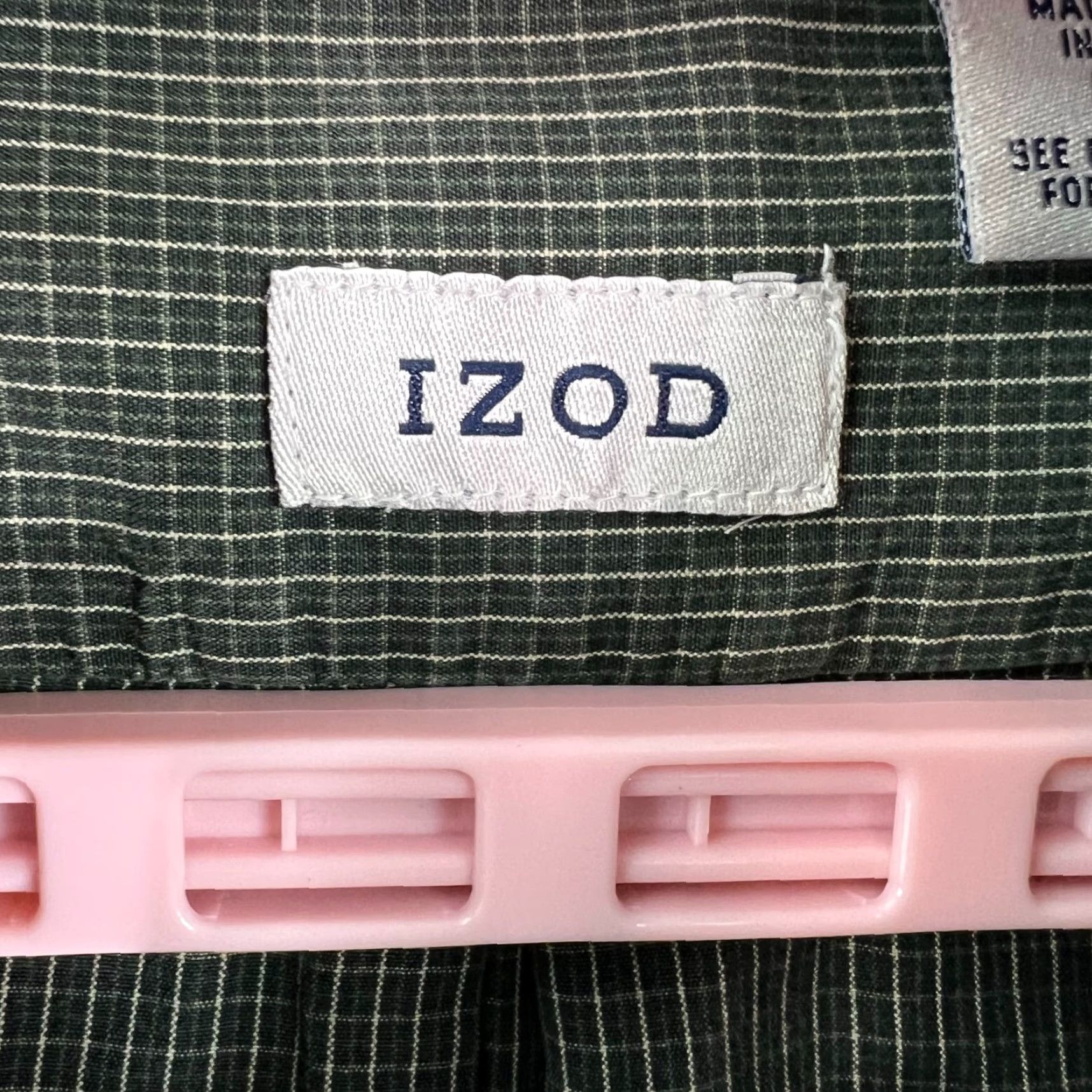 Izod VINTAGE IZOD Check Shirt Mens M Green Long Sleeve Cotton Size US M / EU 48-50 / 2 - 5 Thumbnail