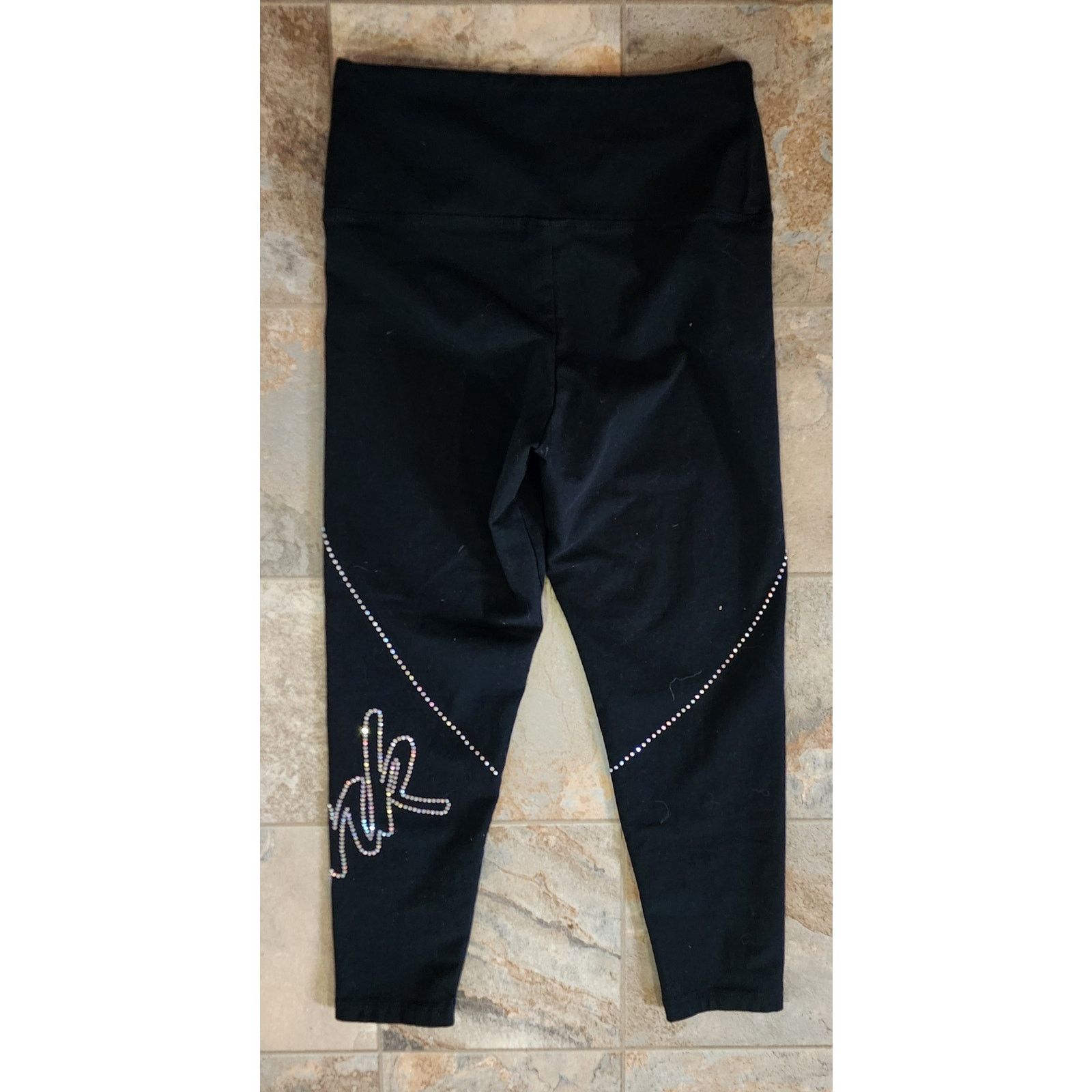 Victoria's Secret Victoria’s Secret PINK black gem stone leggings size medium Size 34" / US 12 / IT 48 - 1 Thumbnail