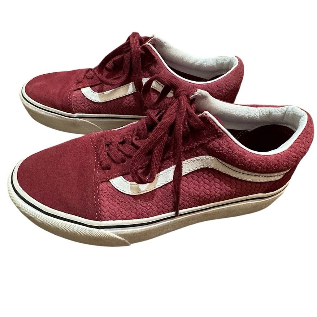 Vans Vans Suede Sneakers Dark Red Wine SZ 7.5 WMN/6 MN Size US 7.5 / IT 37.5 - 1 Thumbnail