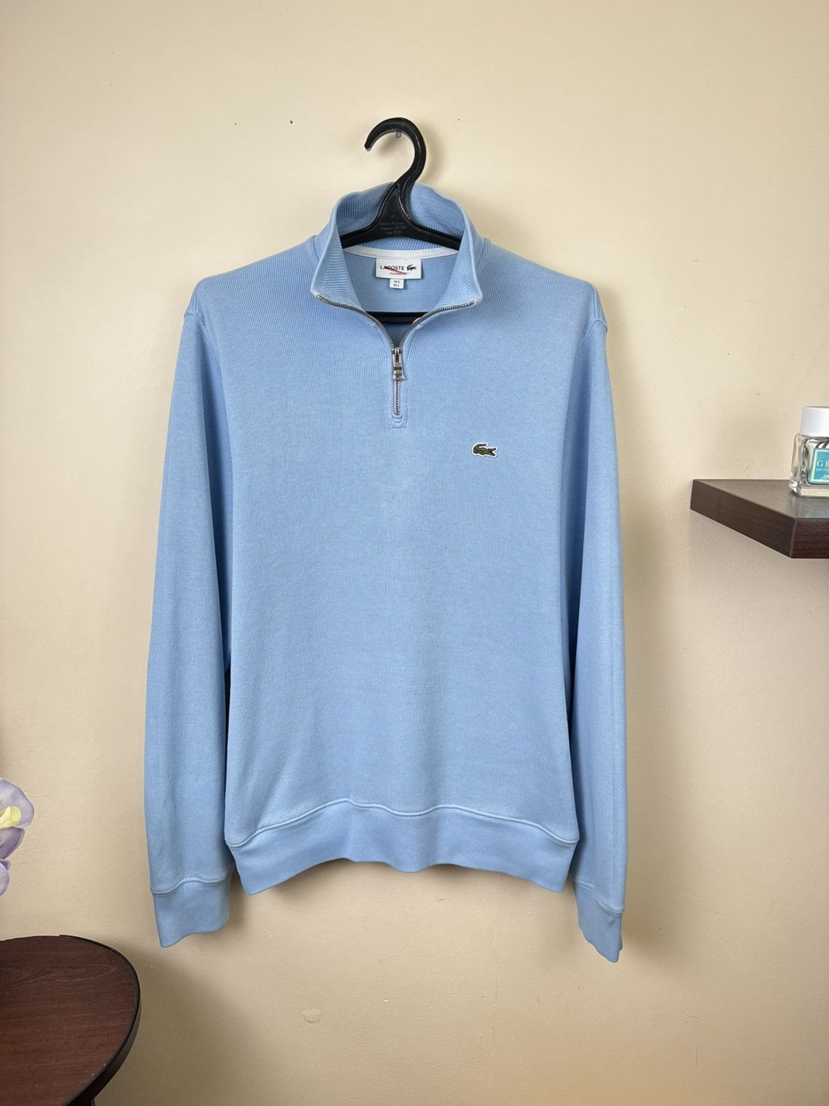 Lacoste Lacoste Sweater Men 1/4 Zip Blue Knit L Sweatshirt Luxury Size US L / EU 52-54 / 3 - 10 Thumbnail