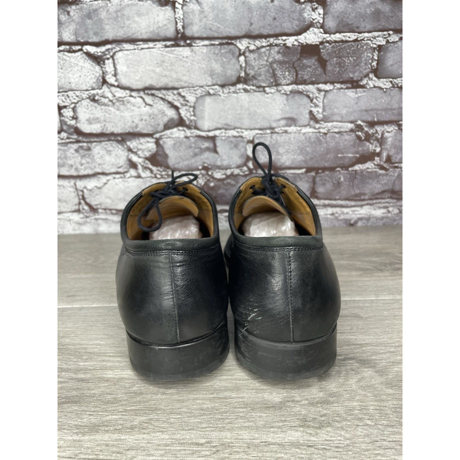 Magnanni Magnanni Black Leather Cap Toe Lace Up Oxfords Dress Shoes M Size US 10 / EU 43 - 3 Thumbnail