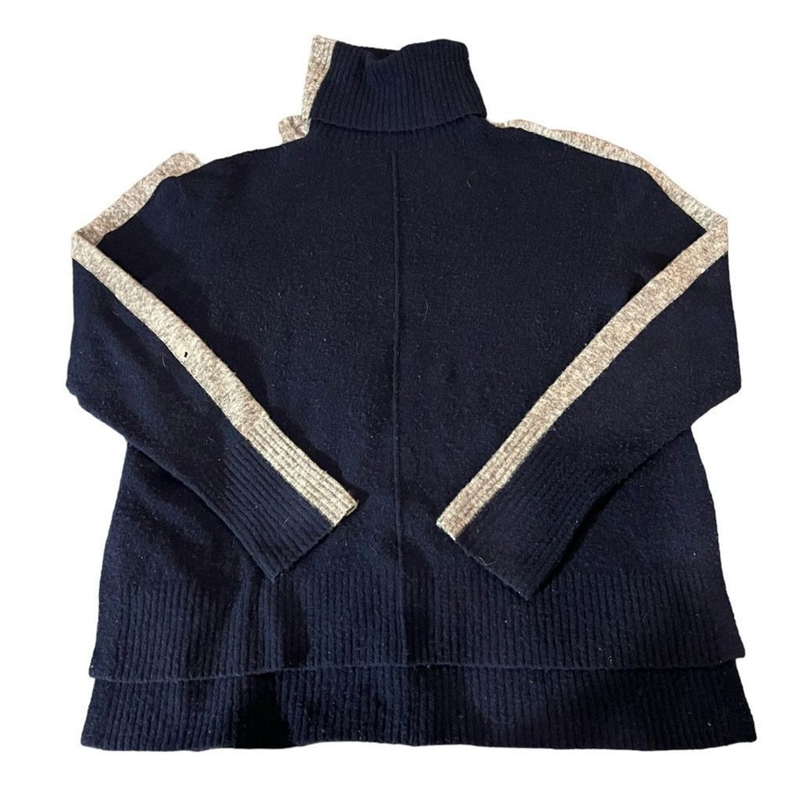 Athleta Athleta Sweater Womens Size Medium Navy Blue Mock Neck Size M / US 6-8 / IT 42-44 - 3 Thumbnail