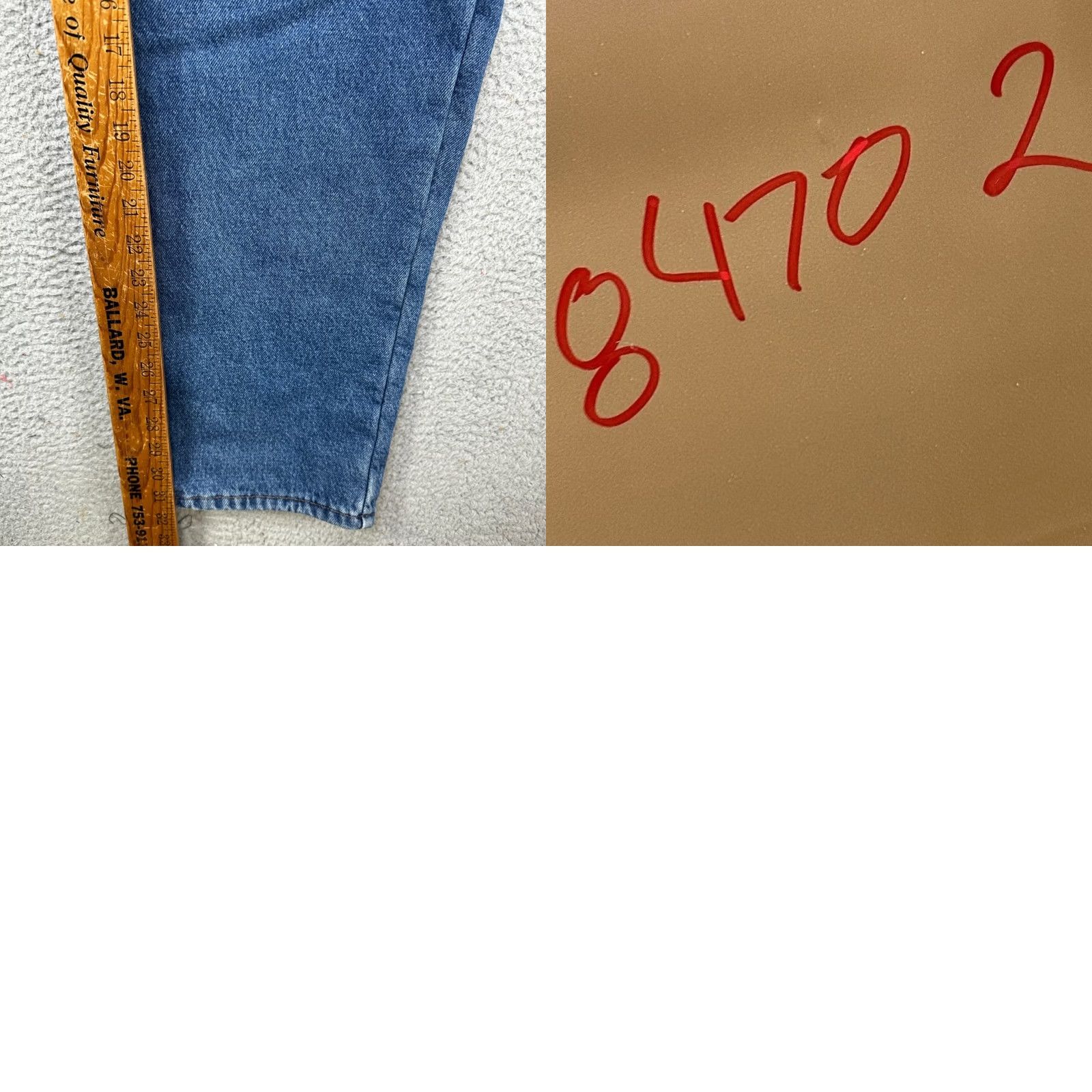 Vintage L.L. Bean Mens Jeans Straight 38x32 Blue Relaxed Fit Lined 5-Pocket Denim EUC Size US 38 / EU 54 - 8 Thumbnail