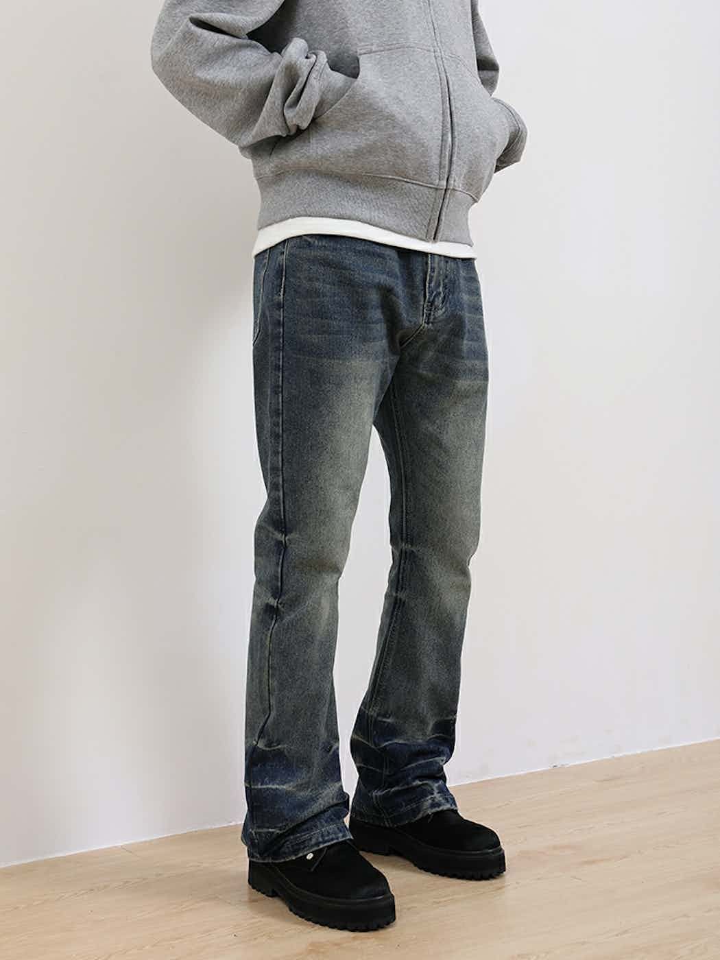 Designer Unisex washed faded tie dye punk grunge yuppie pants Size US 34 / EU 50 - 2 Thumbnail