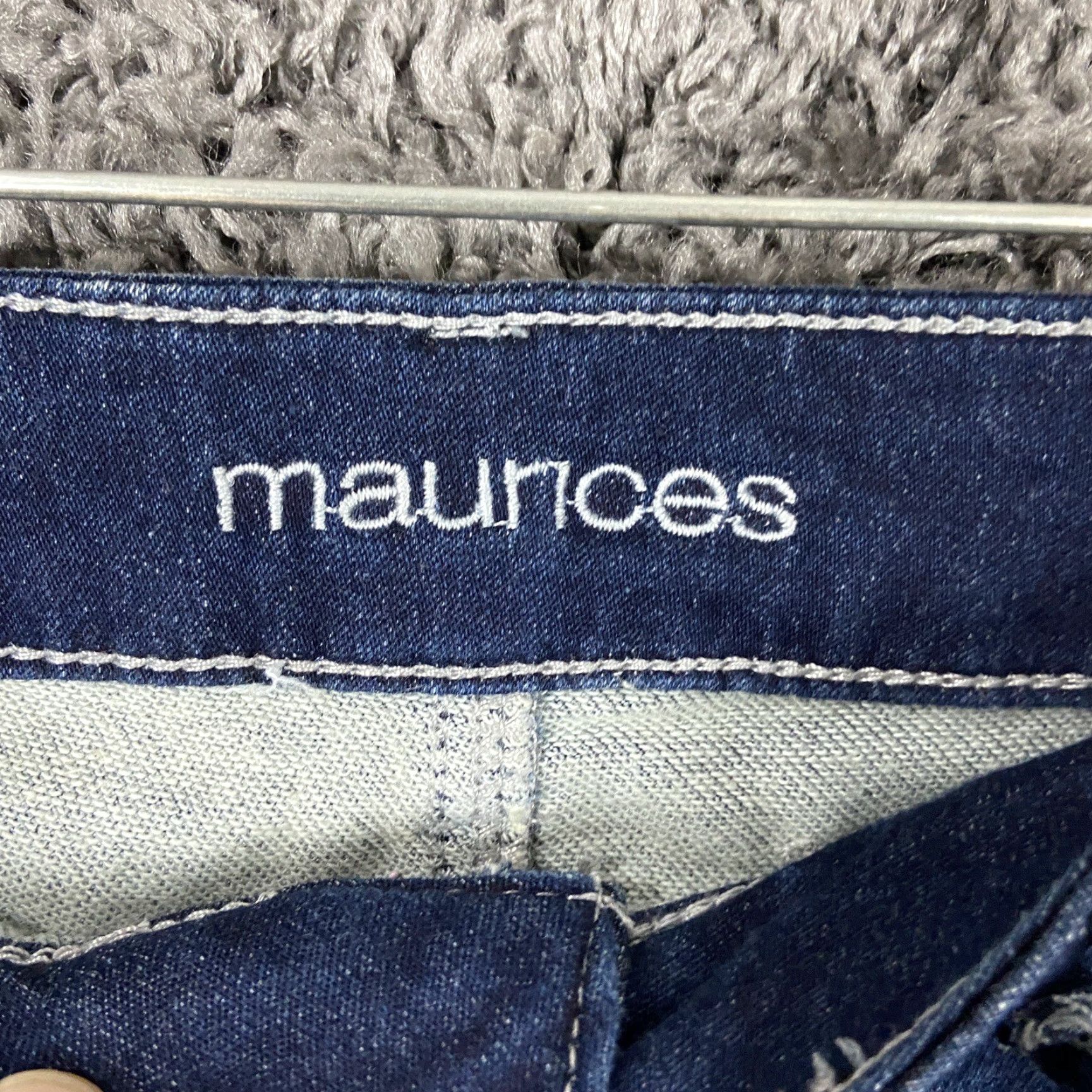 Vintage Maurices Jeans Skinny Distressed Blue Medium Women M Regular Size 32" / US 10 / IT 46 - 4 Thumbnail