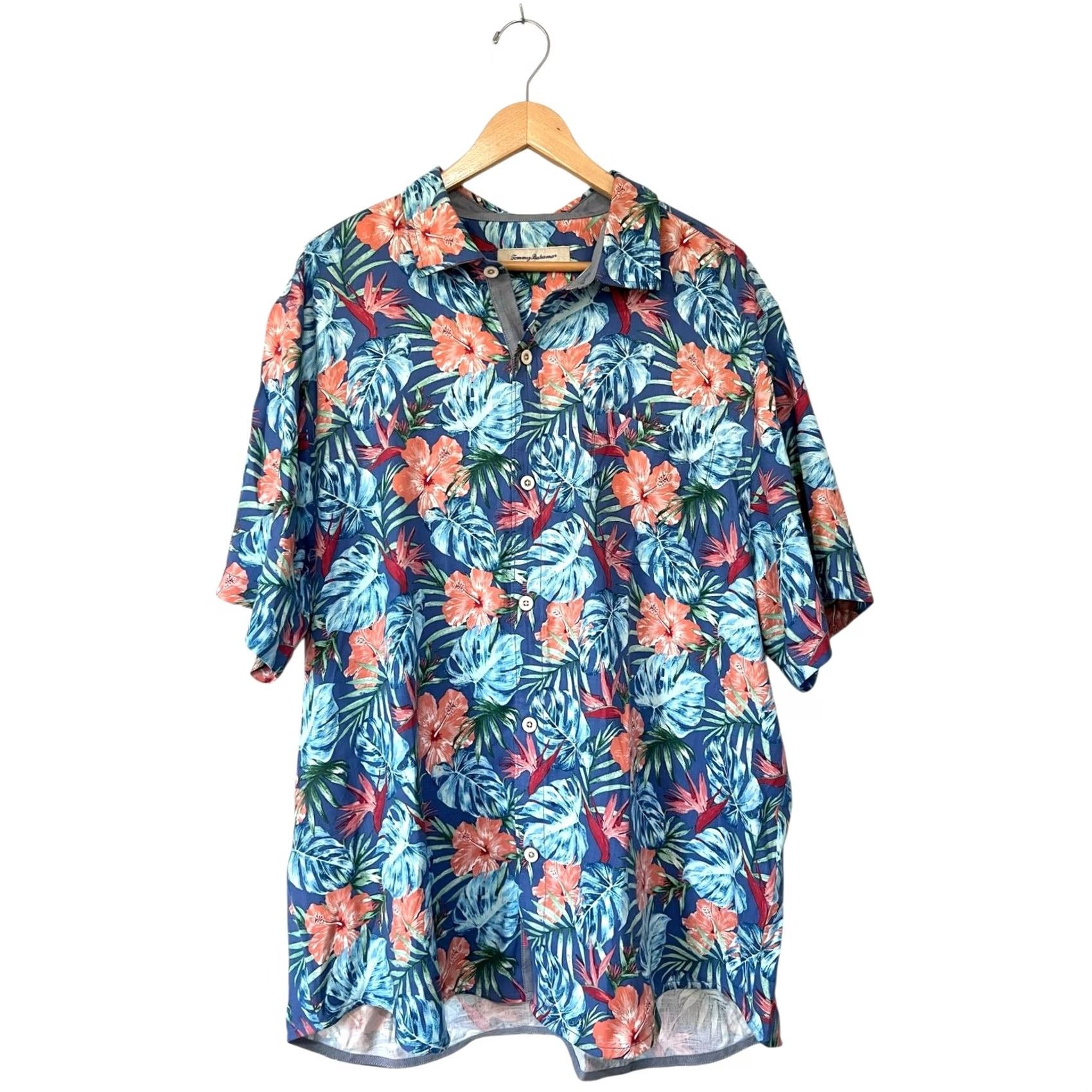 Tommy Bahama Tommy Bahama Men’s Silk Camp Short Sleeve Shirt XL Blue Hawaiian Tropical 100% Silk Button-Up" Size US XL / EU 56 / 4 - 7 Thumbnail