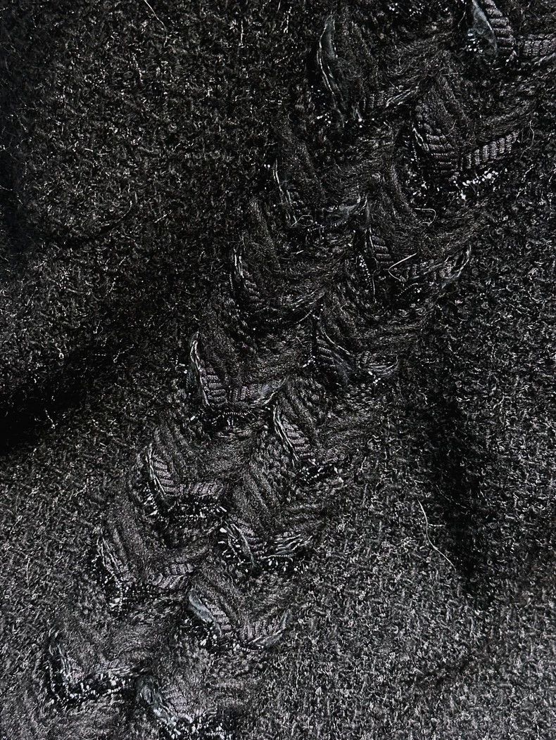 Chanel Chanel Black tweed braided skirt Size 42" / US 20 - 4 Thumbnail