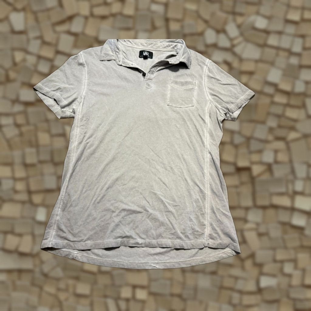 Vintage Rock & Republic Polo Men’s XL Gray Short Sleeve Casual Stretch Shirt Size US XL / EU 56 / 4 - 1 Thumbnail
