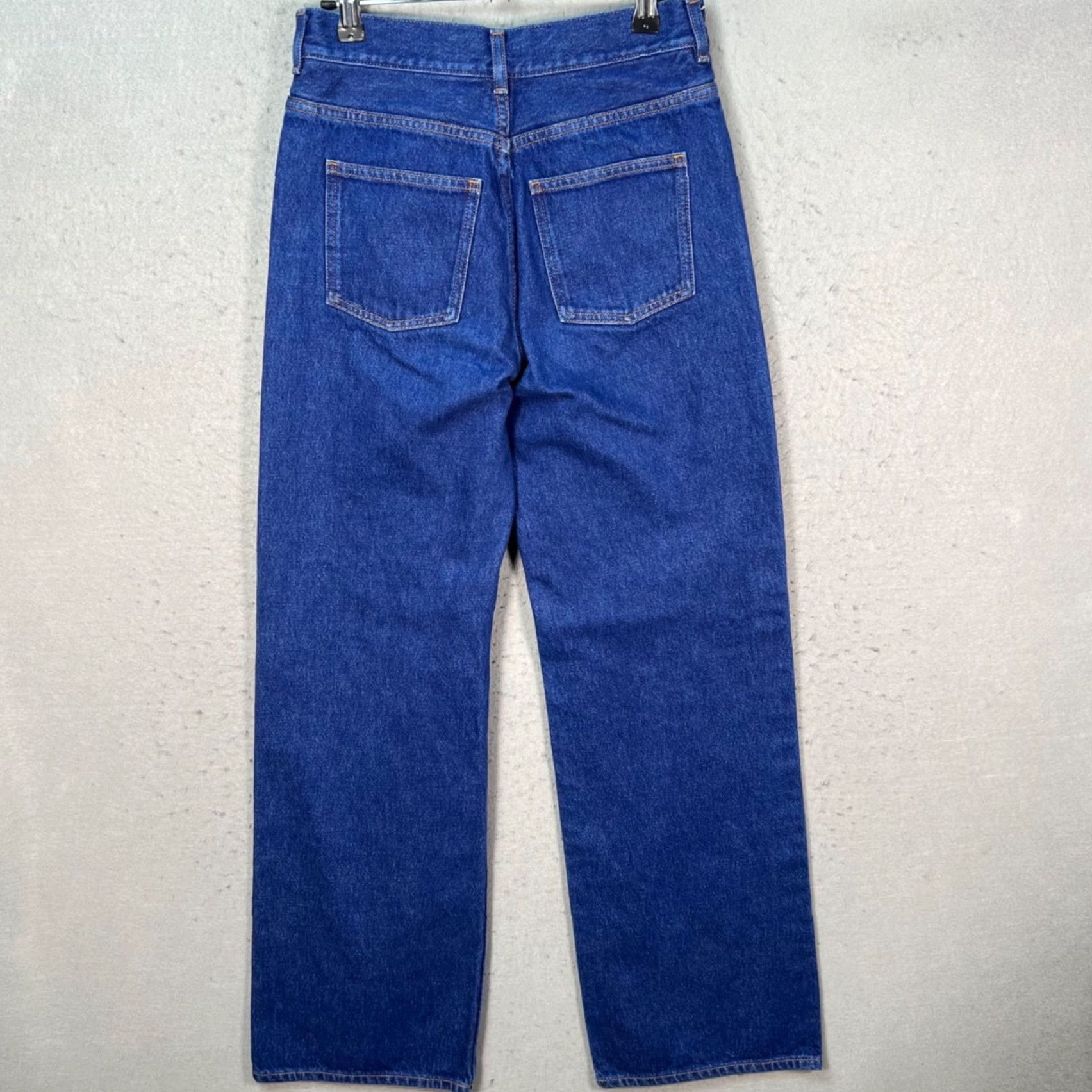 Cos COS Womens Size 26 High-Waisted Relaxed Fit Blue Straight-Leg Jeans Size 26" / US 2 / IT 38 - 2 Thumbnail