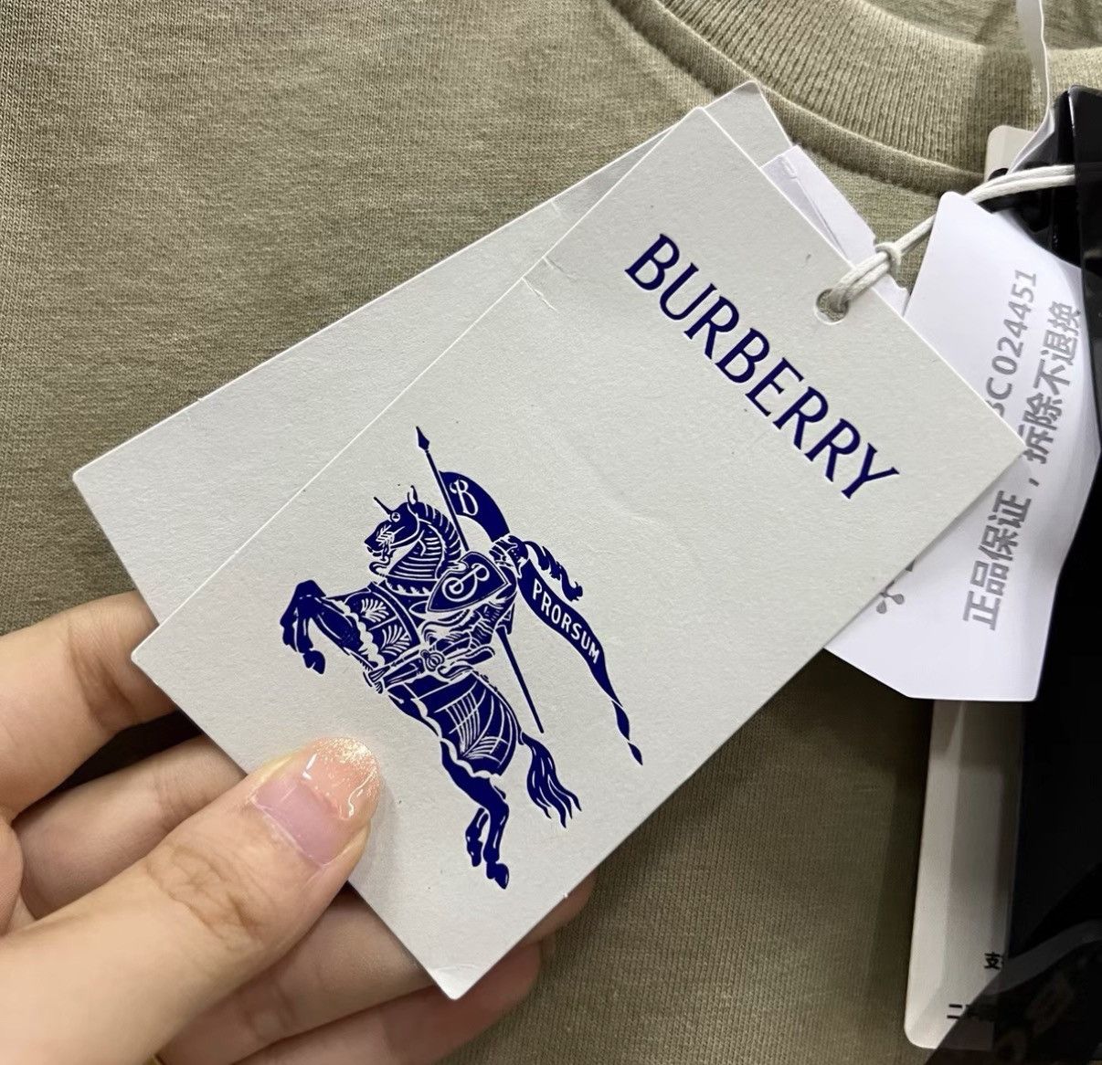 Burberry Burberry Light Green Crew Neck Short-Sleeve T-shirt J41 Size US XXS / EU 40 - 5 Thumbnail