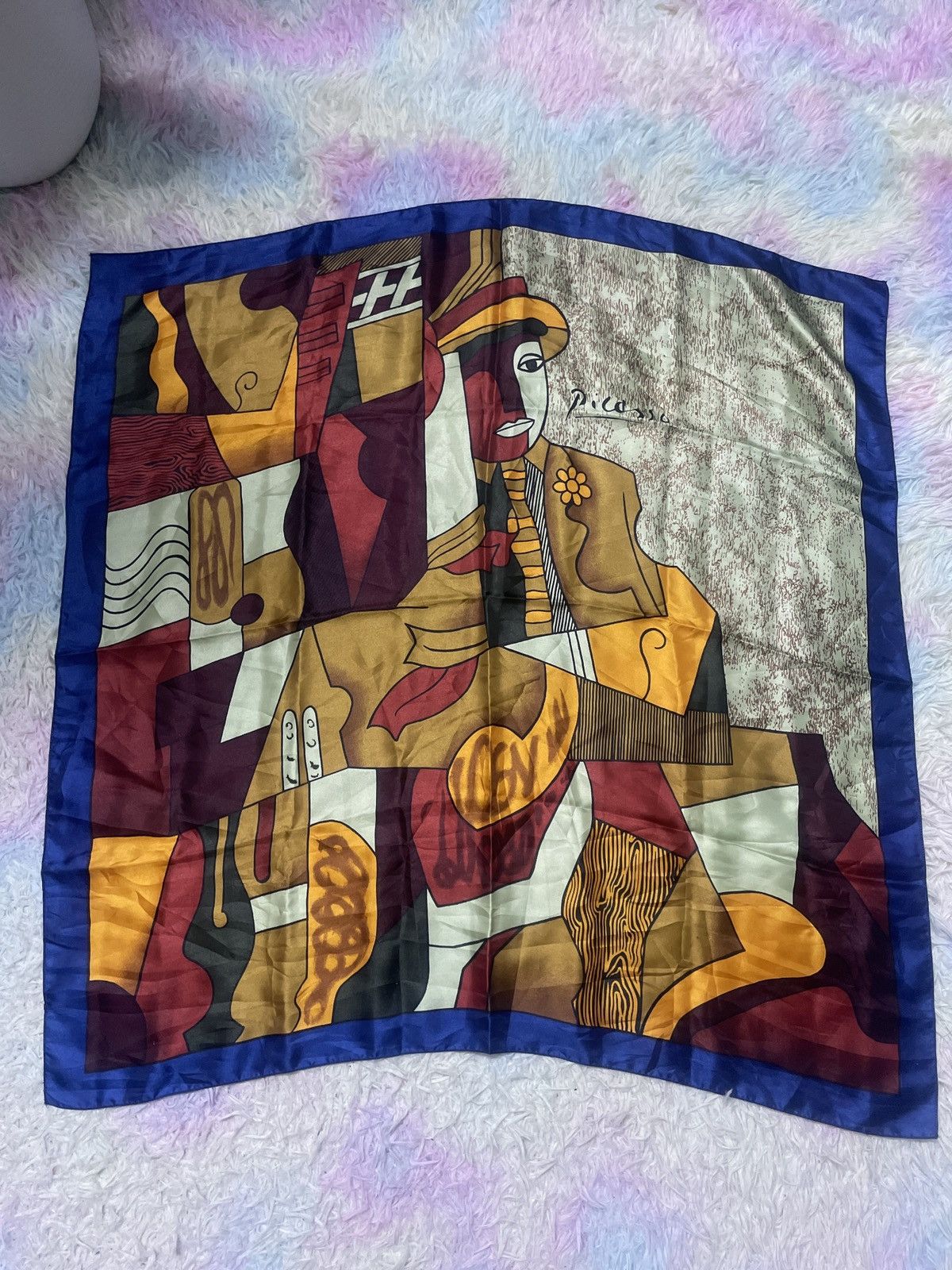 Vintage Vintage picasso silk Size ONE SIZE - 2 Thumbnail