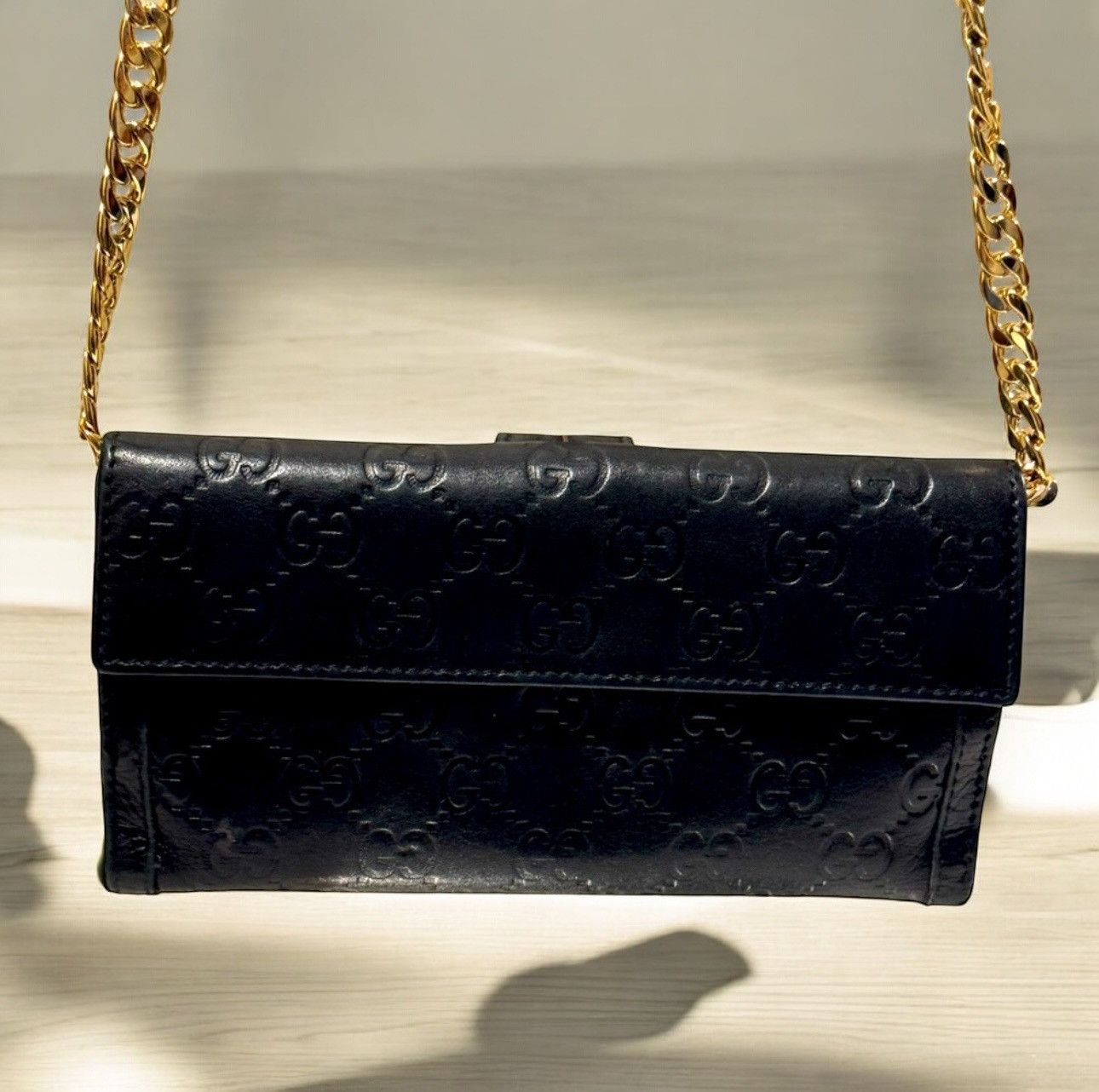 Gucci GUCCI LONG WALLER IN BLACK LEATHER IN MINT EUC AUTHENTIC Size ONE SIZE - 5 Thumbnail