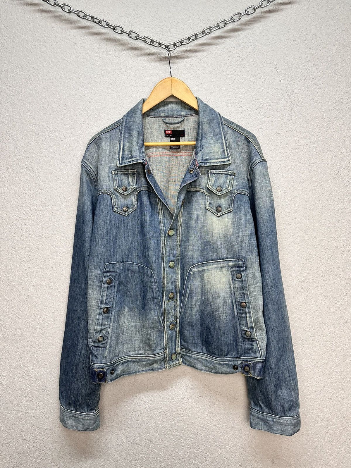 Diesel Denim Jacket Diesel Multipocket Leather Junya Watanabe Y2K Size US L / EU 52-54 / 3 - 3 Thumbnail
