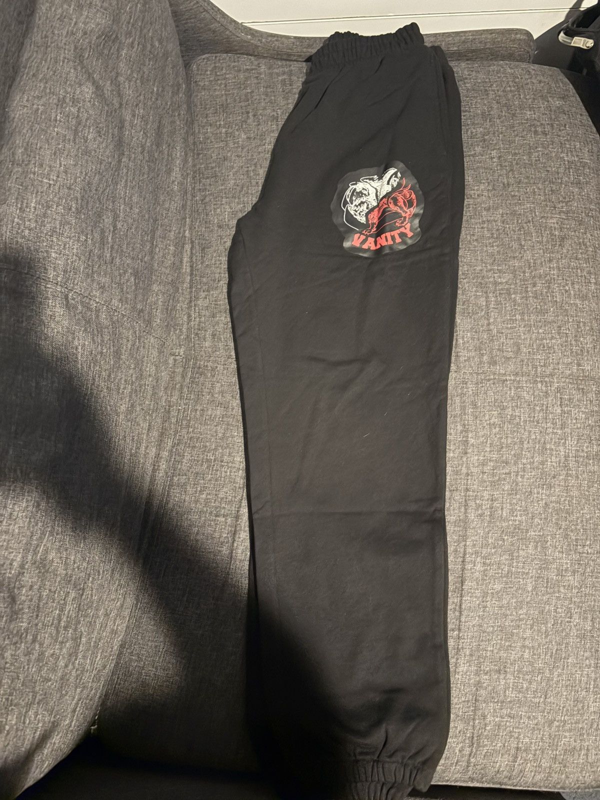 Saint Vanity LOGO SWEATPANTS "BLACK & RED" Size US 36 / EU 52 - 3 Thumbnail
