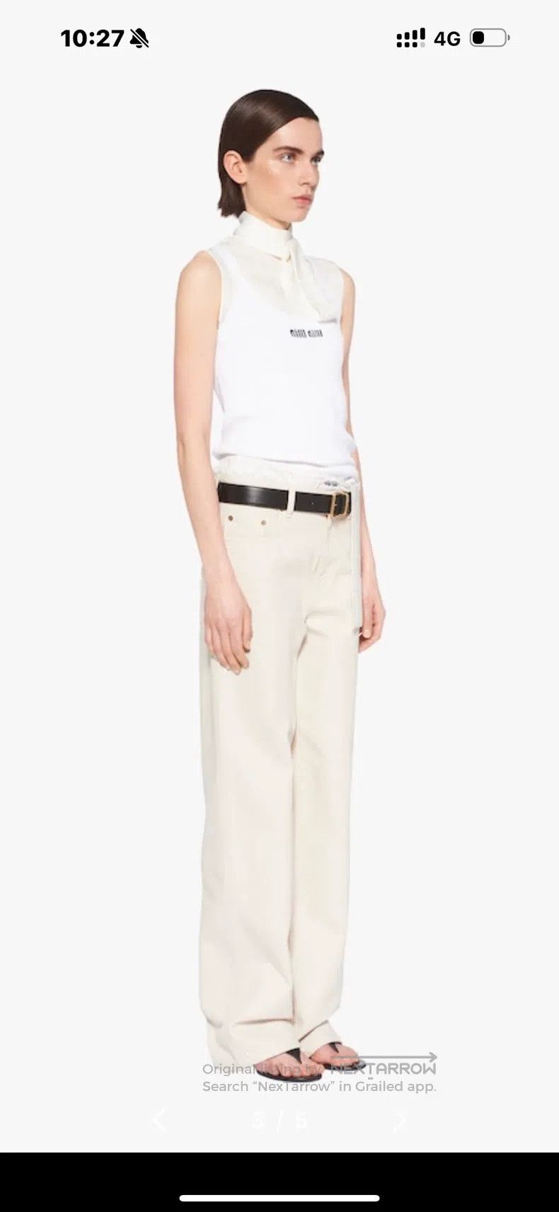 Miu Miu Miu Miu 24 White high-waisted jeans Size 24" / US 00 / IT 34 - 9 Thumbnail