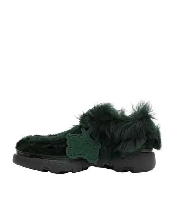 Burberry o1w1db10125 Shearling Creeper Shoes in Green Size US 12.5 / EU 45-46 - 3 Thumbnail