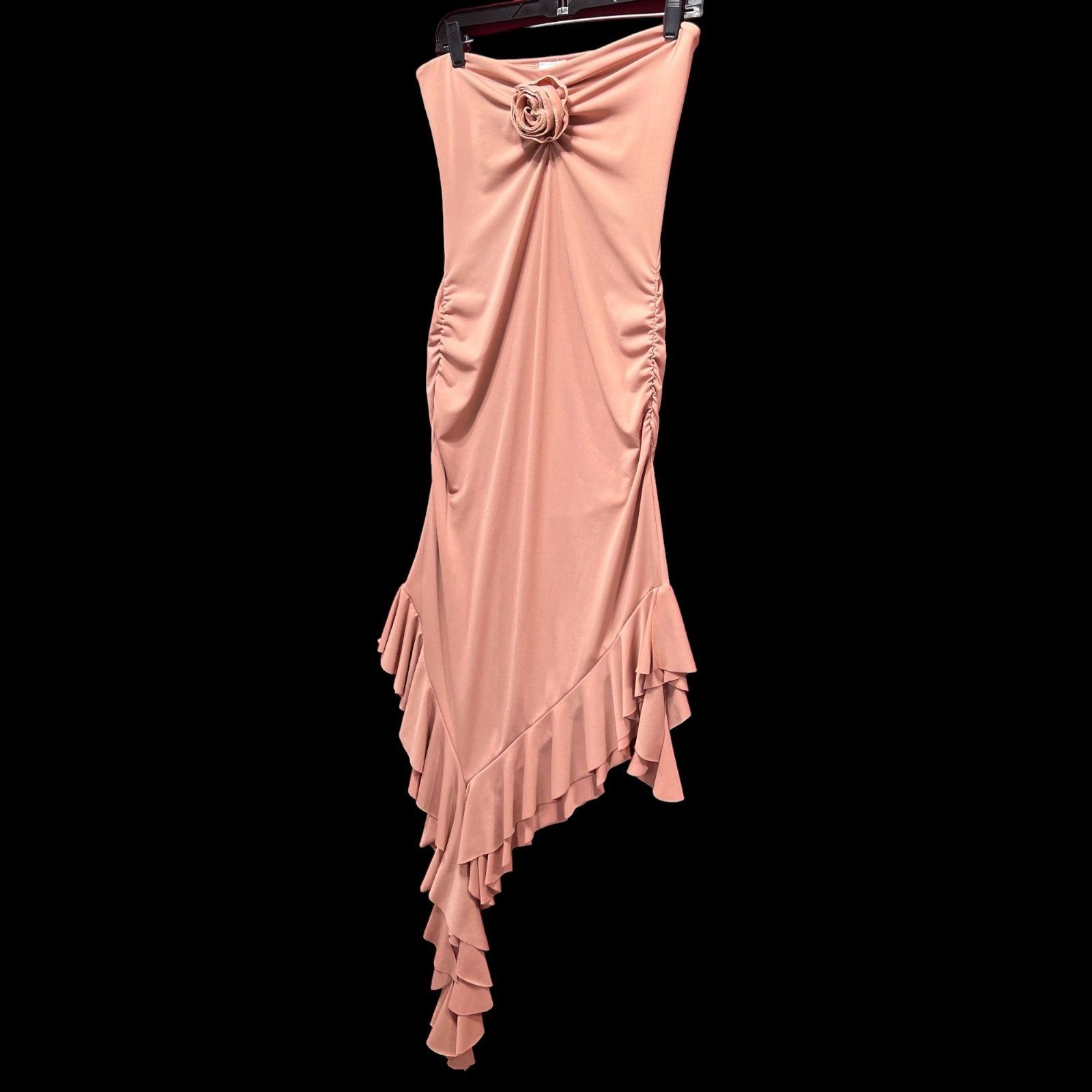 rue21 Rue 21 - Women's Pregnant Ruffled Asymmetrical Strapless Dre Size L / US 10 / IT 46 - 13 Thumbnail