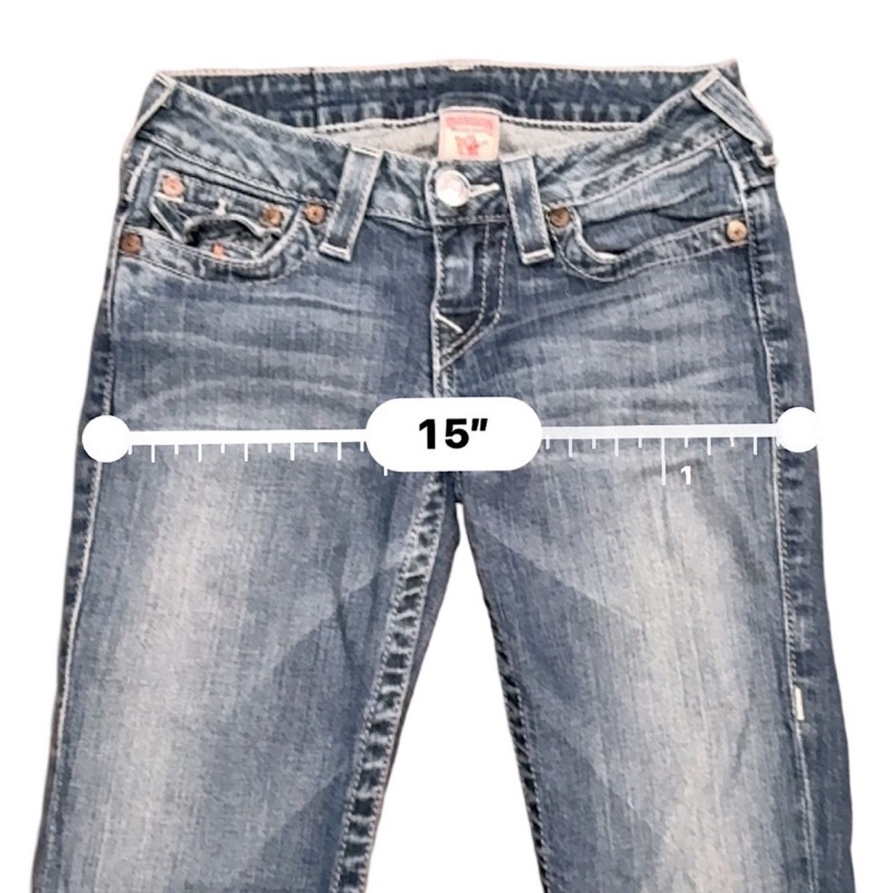 True Religion TRUE RELIGION Vintage Jeans Womens 26 × 24" Rainbow Size 26" / US 2 / IT 38 - 8 Thumbnail