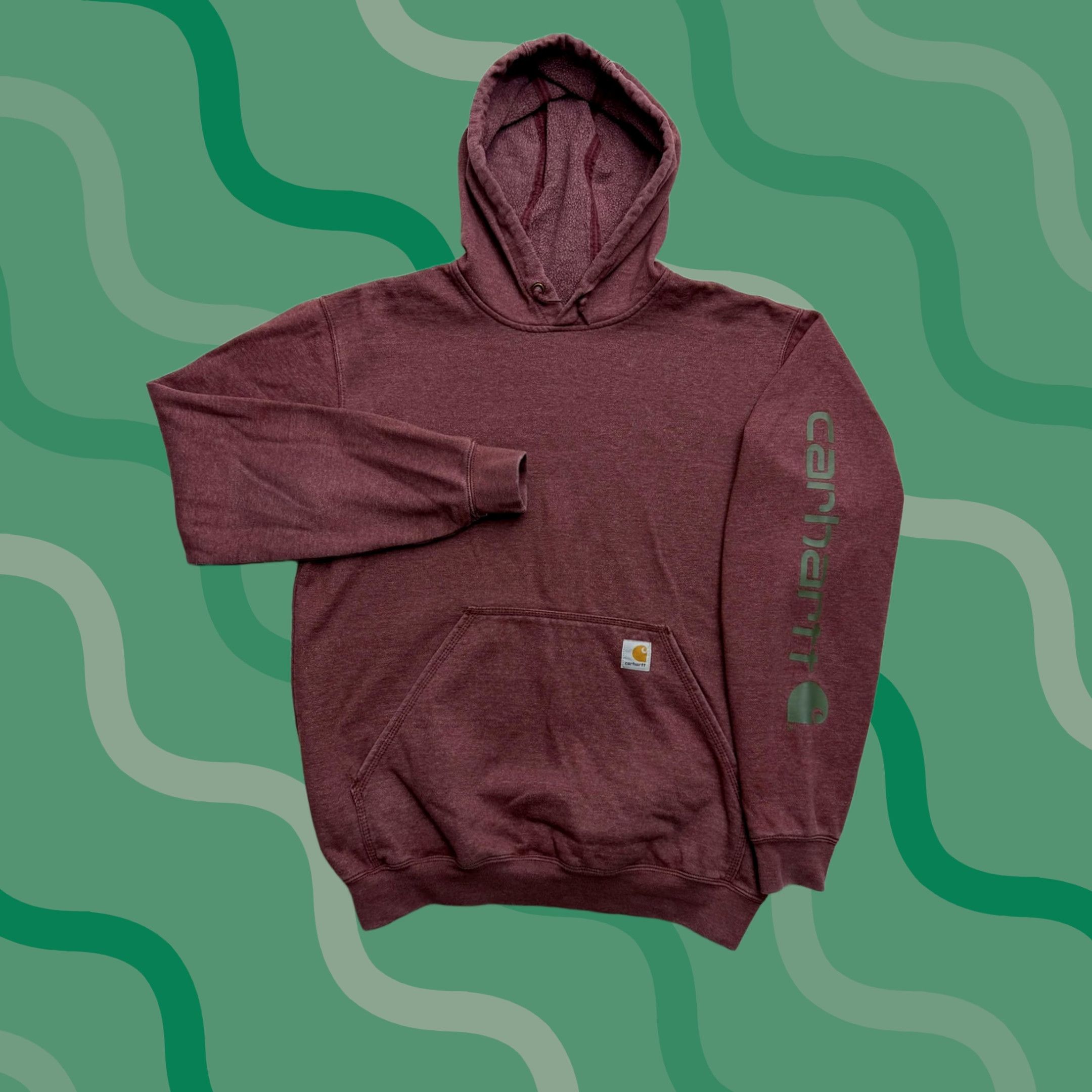 Carhartt Carhartt Hoodie Mens M Red Graphic Print Pullover Sweatshirt Logo Fleece Sleeve Size US M / EU 48-50 / 2 - 1 Thumbnail