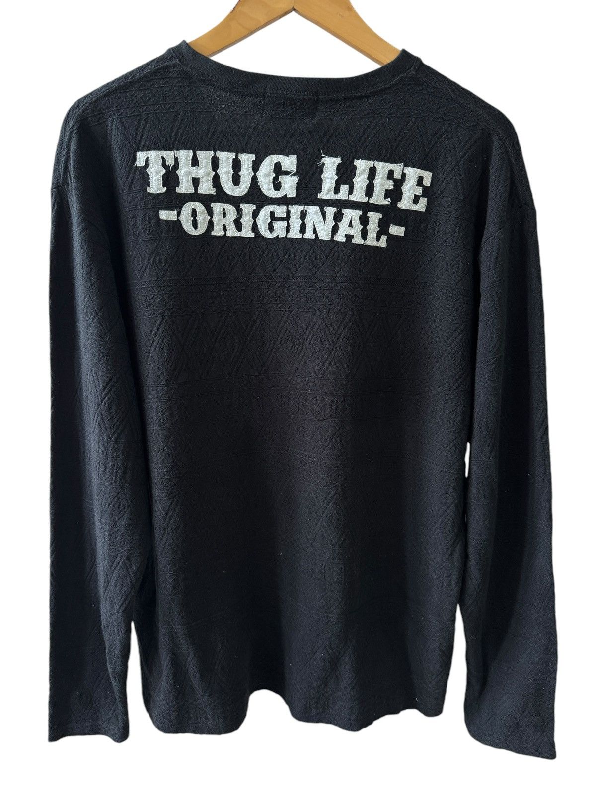Japanese Brand × Vintage Vintage Y2K Thug Life hiphop rapskate heavyweight Longsleeve Size US XL / EU 56 / 4 - 2 Thumbnail