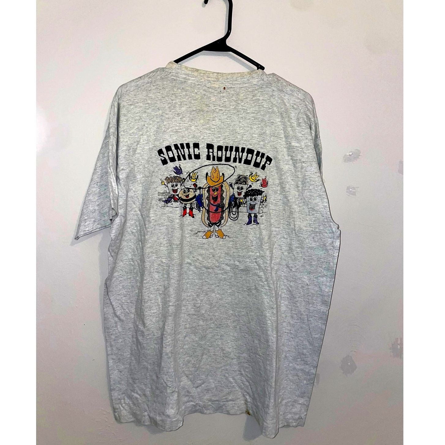 Fruit Of The Loom 1993 Sonic Roundup Round Up Fast Food Promo Shirt VTG 90s XL Size US XL / EU 56 / 4 - 1 Thumbnail
