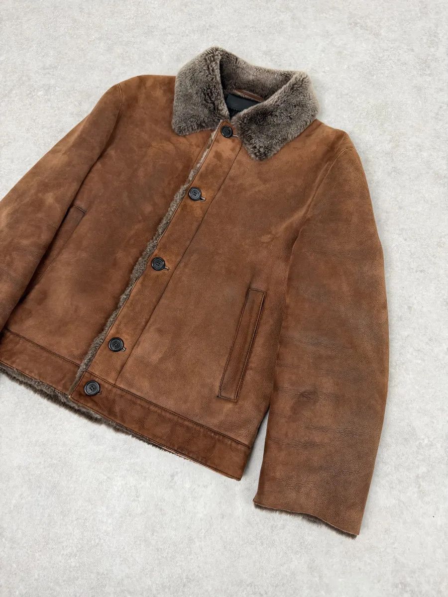 Prada Prada Brown Italian Sheep Dyed Fur Shearling Leather Jacket Size US M / EU 48-50 / 2 - 6 Thumbnail