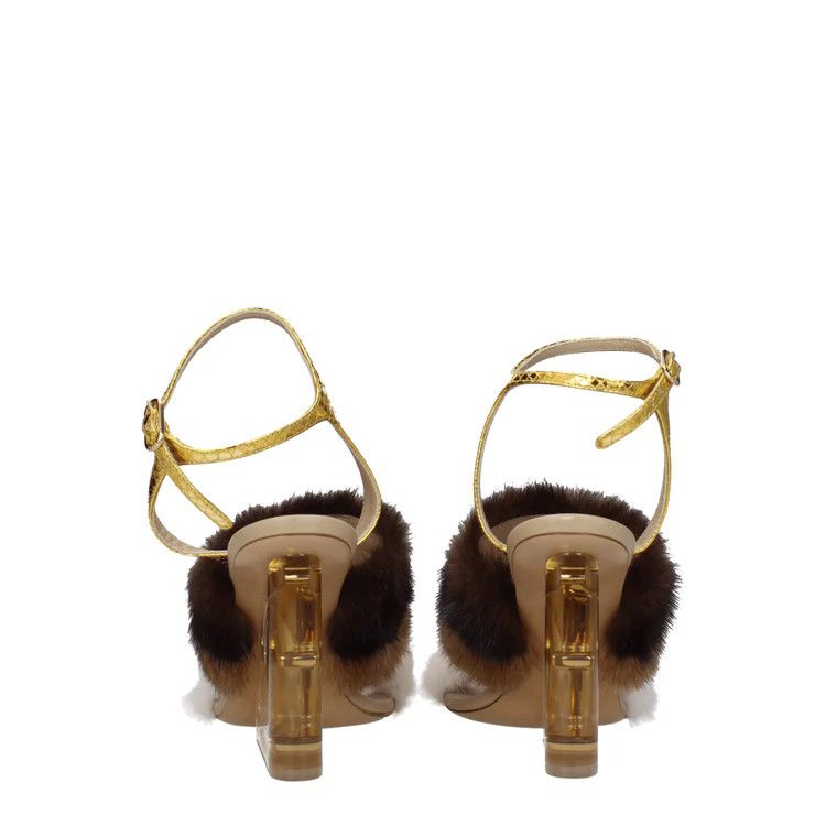 Fendi ob1o1e1124 Mink Sandals in Multicolor Size US 9 / IT 39 - 4 Thumbnail