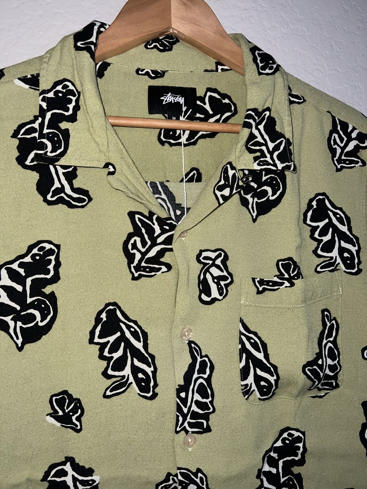 Stussy Stussy Leaves Pattern Shirt Size US M / EU 48-50 / 2 - 1 Thumbnail