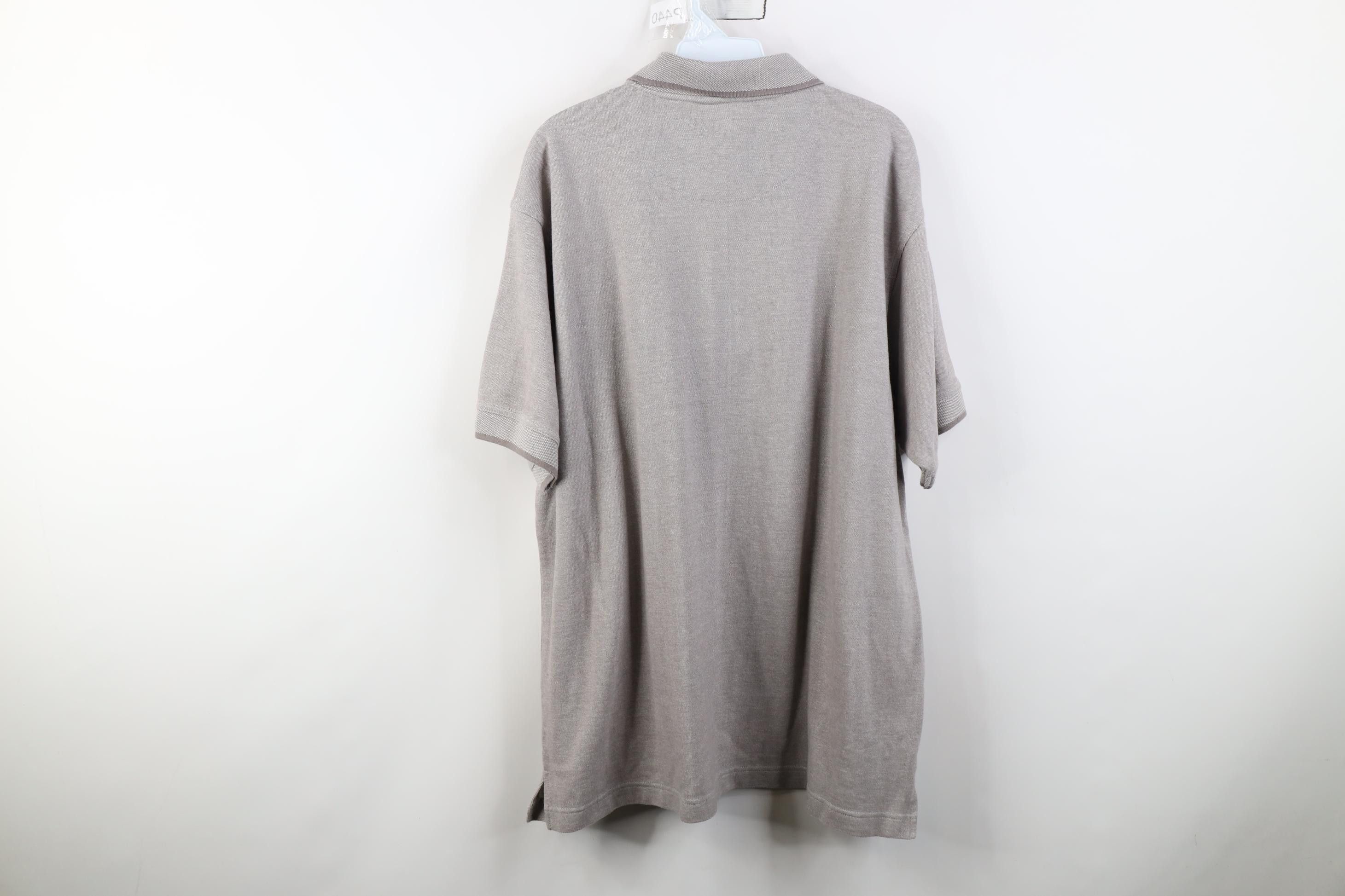 Vintage Vintage 90s Streetwear Heavyweight Knit Golf Polo Shirt Gray Size US XL / EU 56 / 4 - 9 Thumbnail
