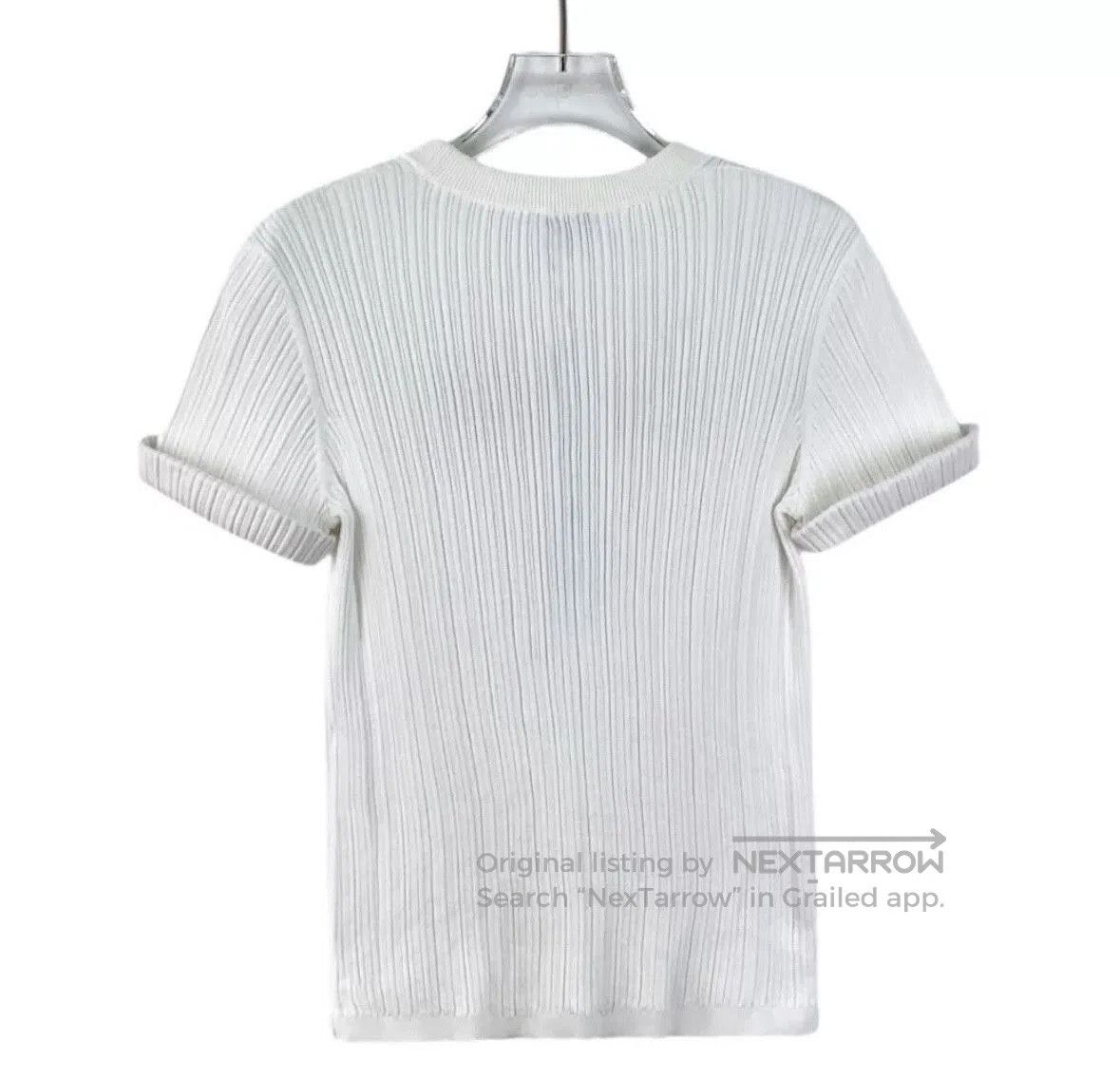 Chanel Chanel White Knit Short Sleeve Top. Size M / US 6-8 / IT 42-44 - 2 Thumbnail