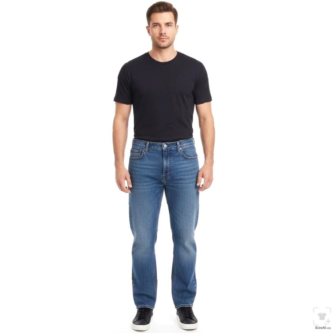 Levi's Levi's 541 Jeans Mens 38x30 Blue Medium Wash Athletic Tapered Zip Fly Denim 5-Pocket Logo Vintage: No Mens Jeans Size US 38 / EU 54 - 4 Thumbnail