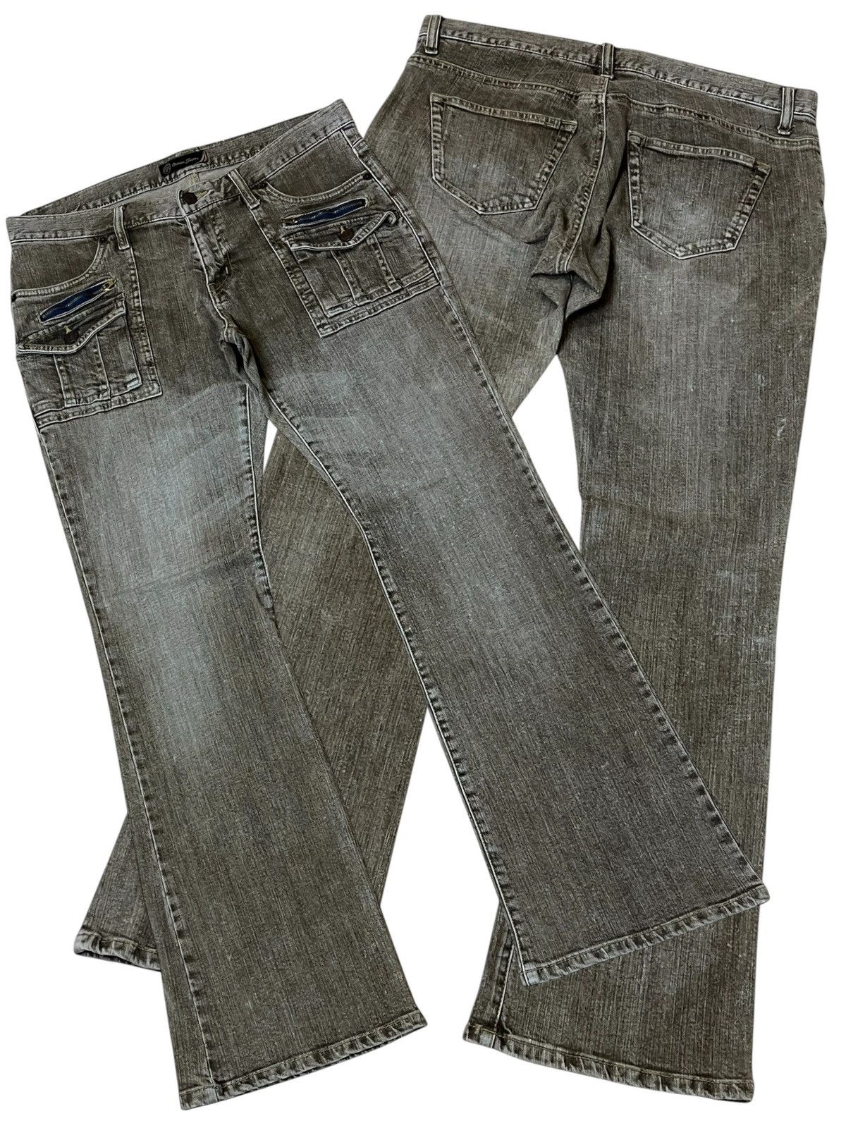 Japanese Brand JAPANESE ARTISTR “ORIRIN JEANS” DIRTY MUDD FLARED JEANS Size US 33 - 1 Thumbnail