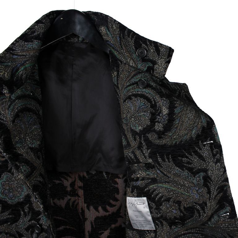 Yohji Yamamoto Yohji Yamamoto Pour Homme Ink dyed Gobelin Stand Collar Coat Size US S / EU 44-46 / 1 - 12 Thumbnail