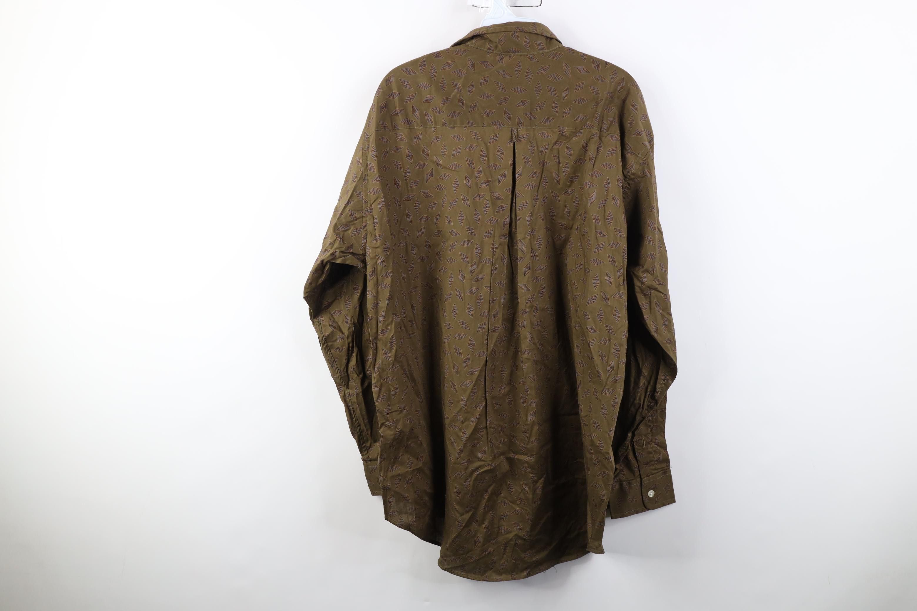 Vintage Vintage 90s Streetwear Geometric Collared Button Shirt USA Size US L / EU 52-54 / 3 - 10 Thumbnail