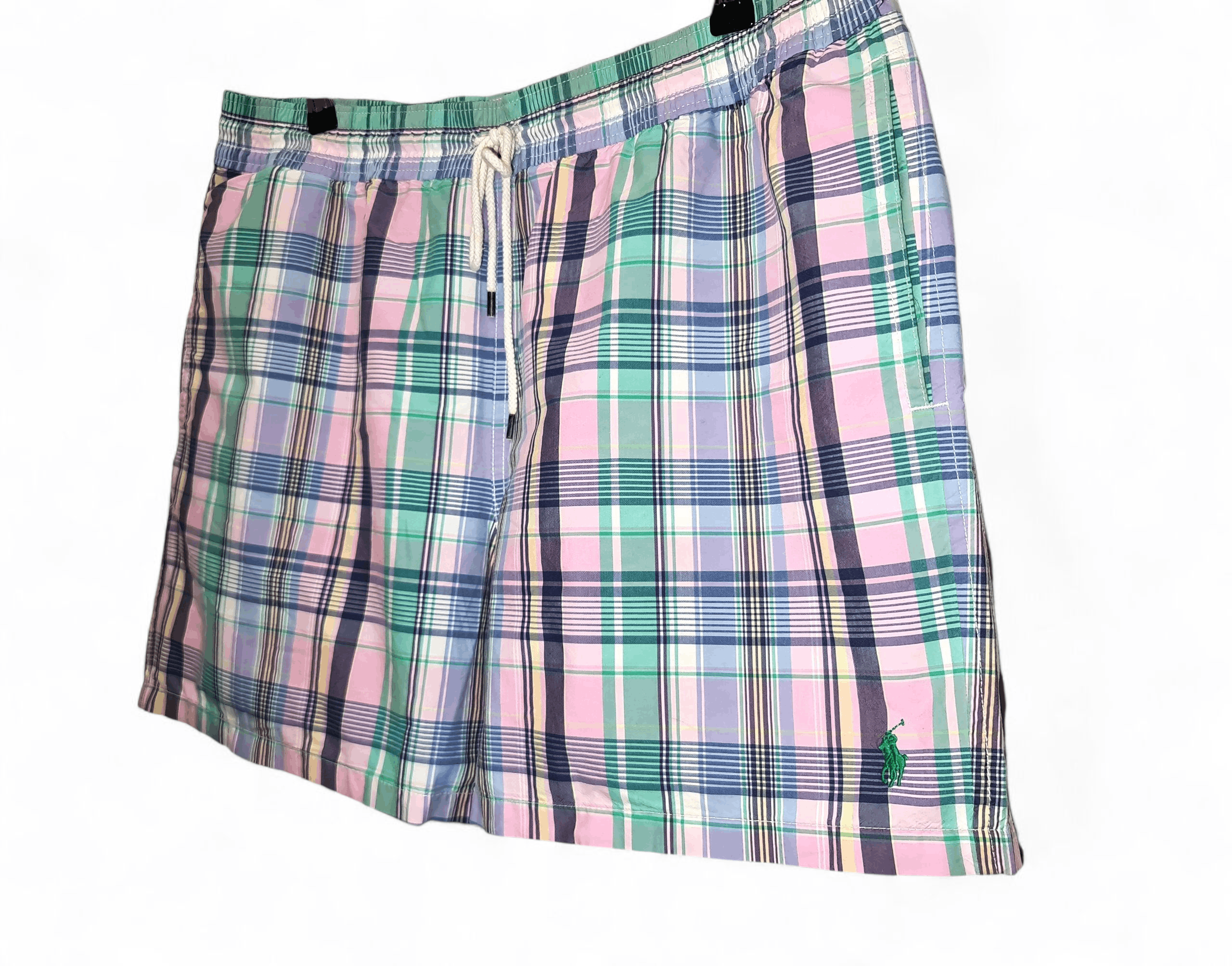 Polo Ralph Lauren 90s Vintage Polo Ralph Lauren Check Striped Swim Short Size US 34 / EU 50 - 2 Thumbnail
